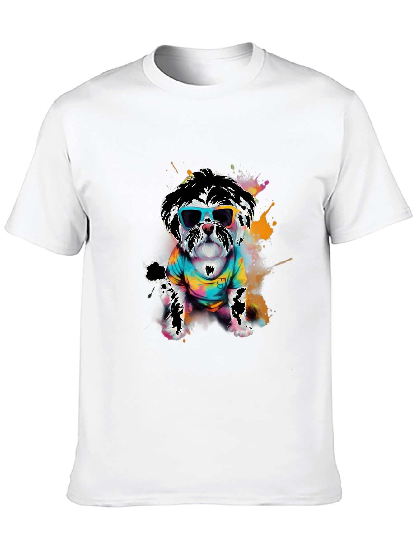 Cool Dog Graphic Tee - Funky Puppy Design