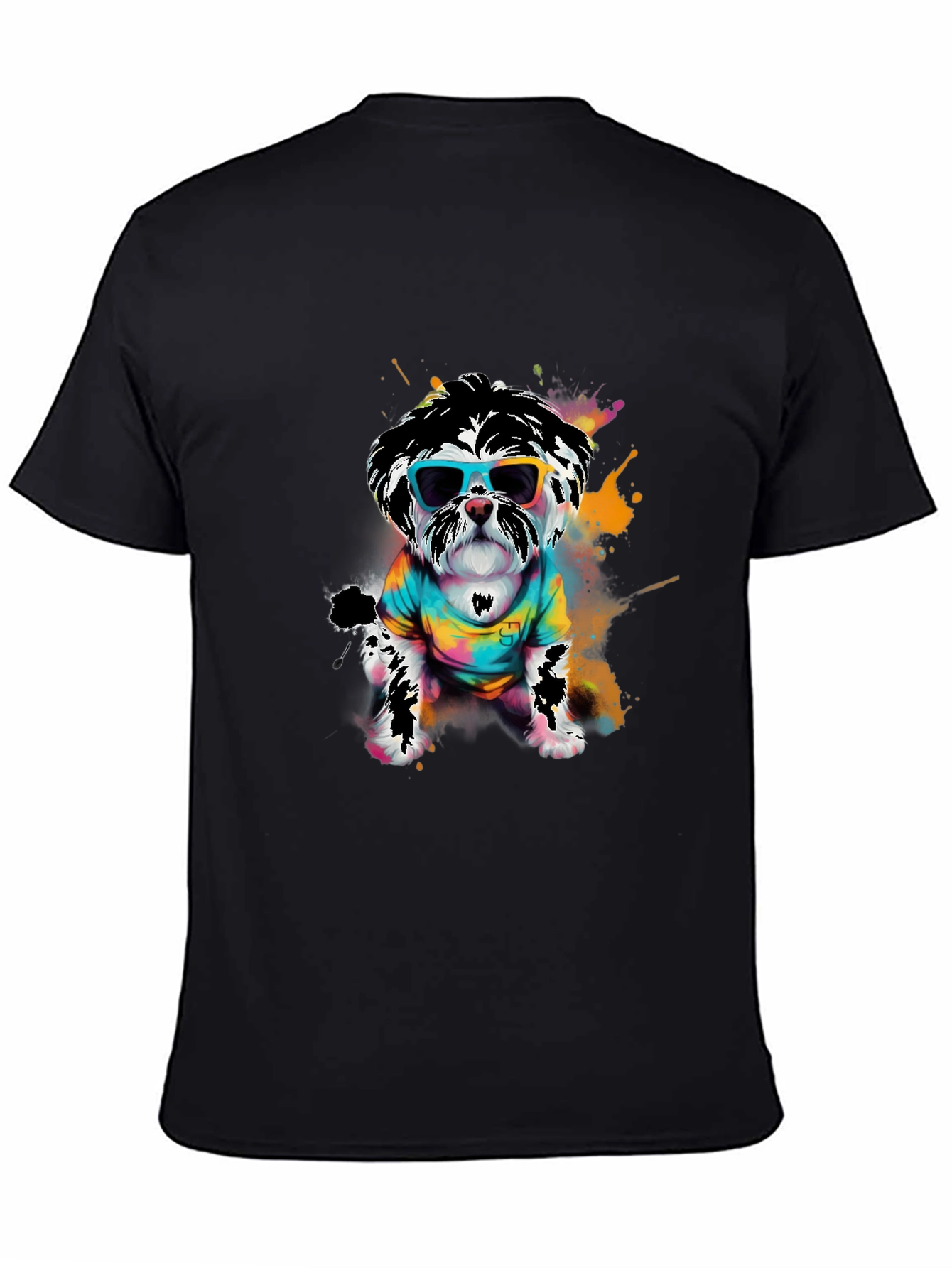 Cool Dog Graphic Tee - Funky Puppy Design