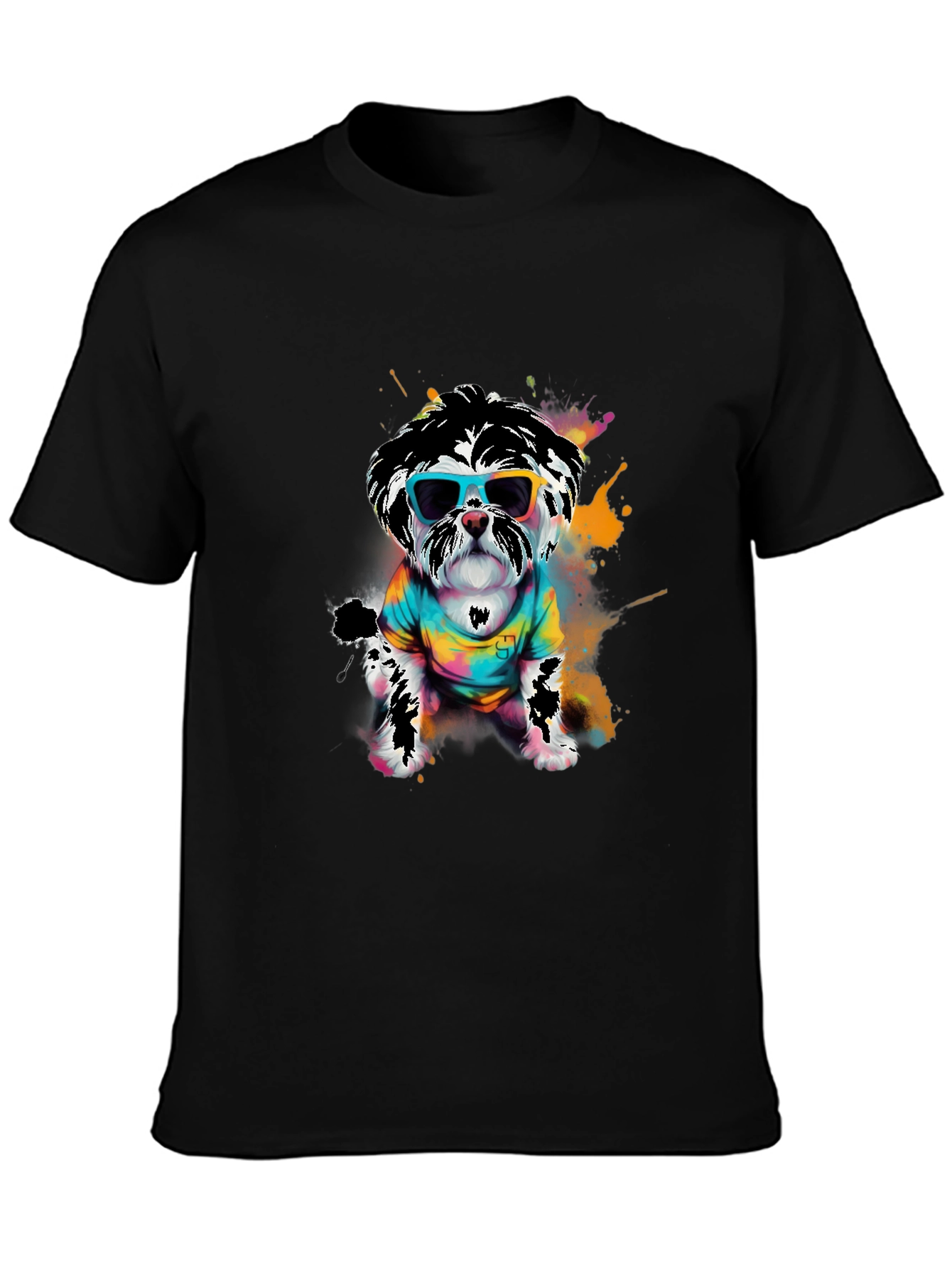 Cool Dog Graphic Tee - Funky Puppy Design