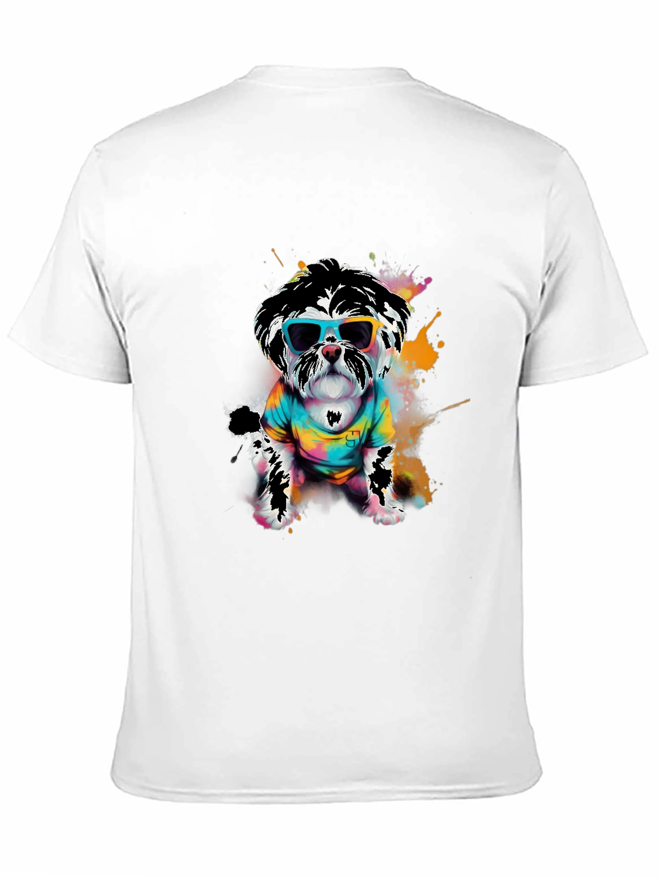 Cool Dog Graphic Tee - Funky Puppy Design