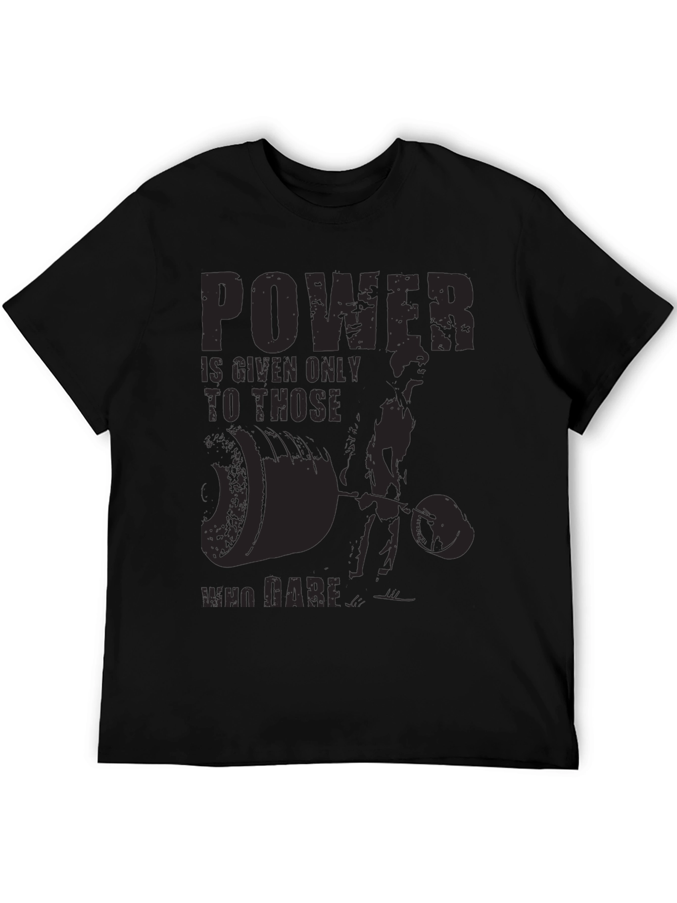 Powerlifting Motivation Graphic Black T-Shirt