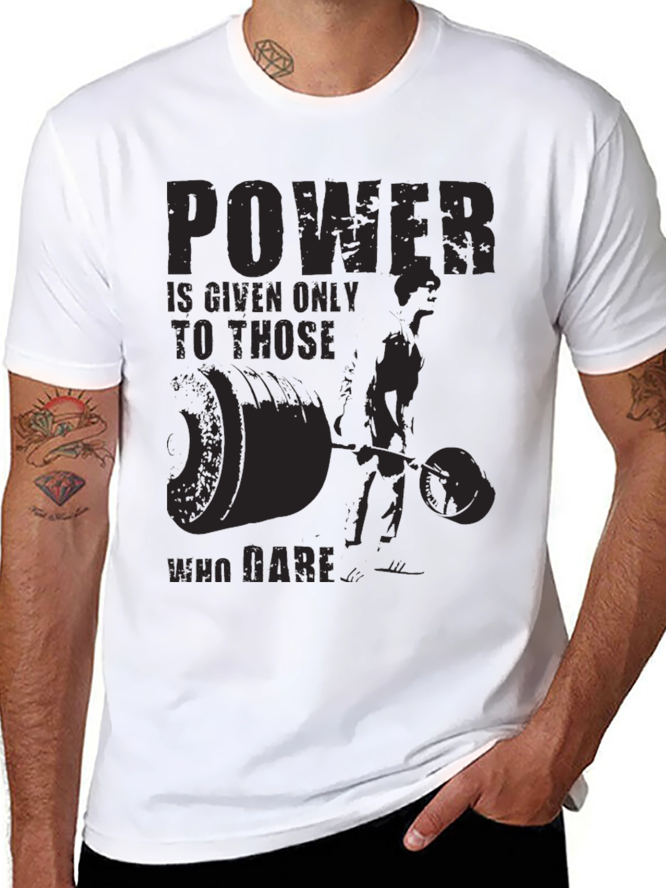 Powerlifting Motivation Graphic Black T-Shirt