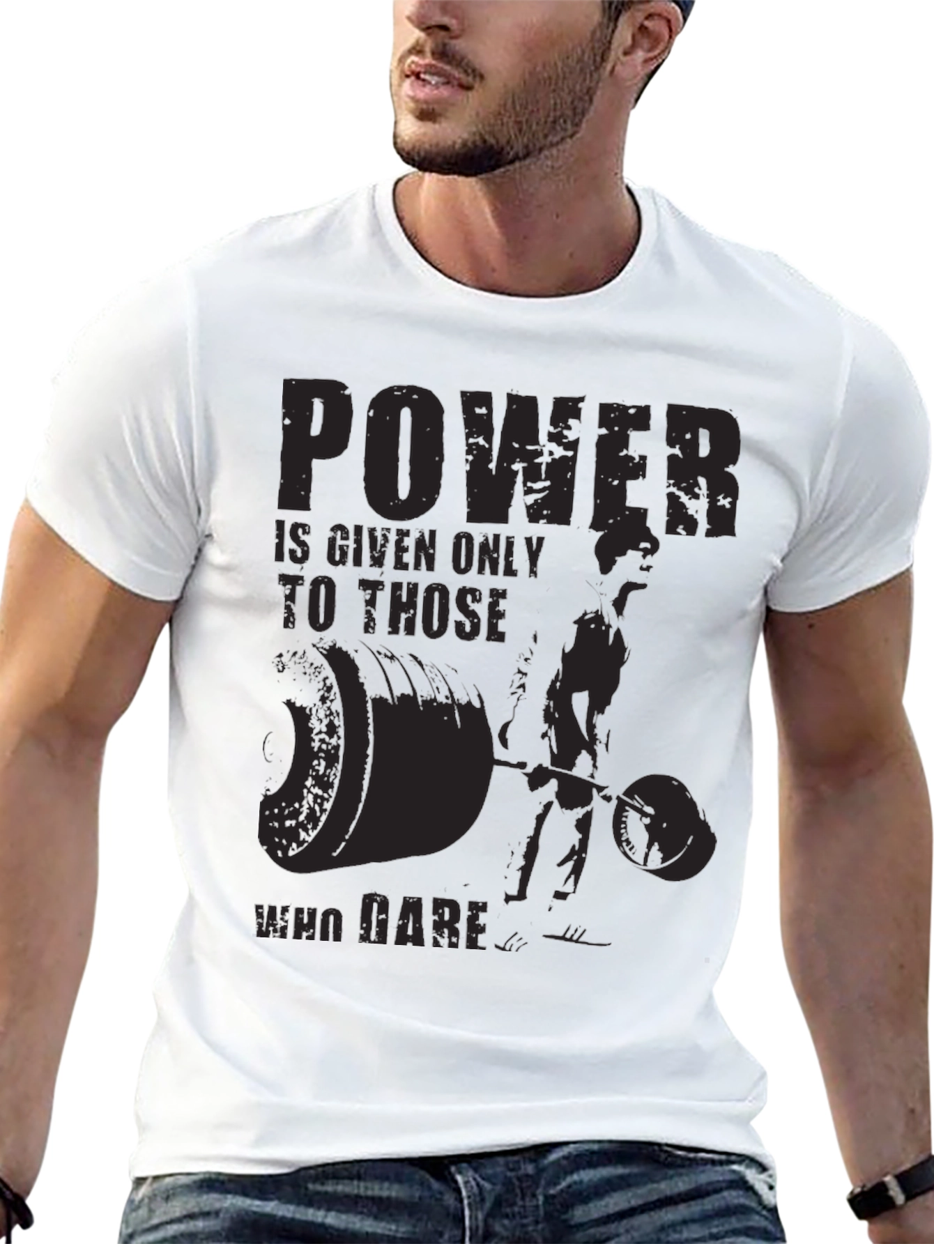 Powerlifting Motivation Graphic Black T-Shirt