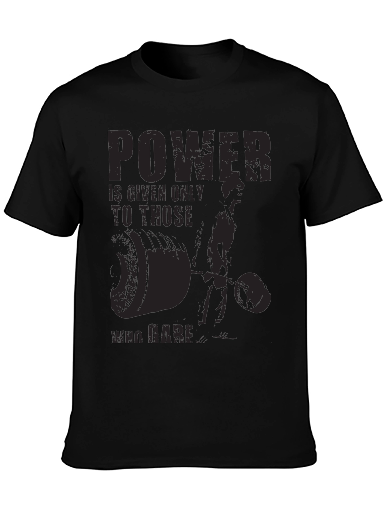 Powerlifting Motivation Graphic Black T-Shirt