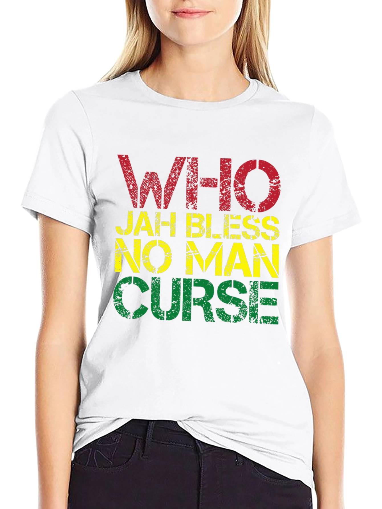 Rasta T-Shirt - Who Jah Bless No Man Curse