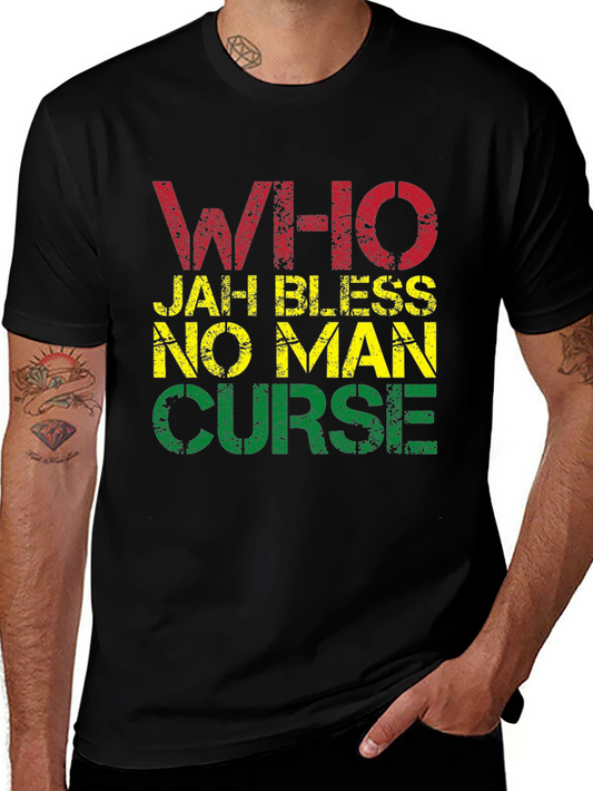 Rasta T-Shirt - Who Jah Bless No Man Curse