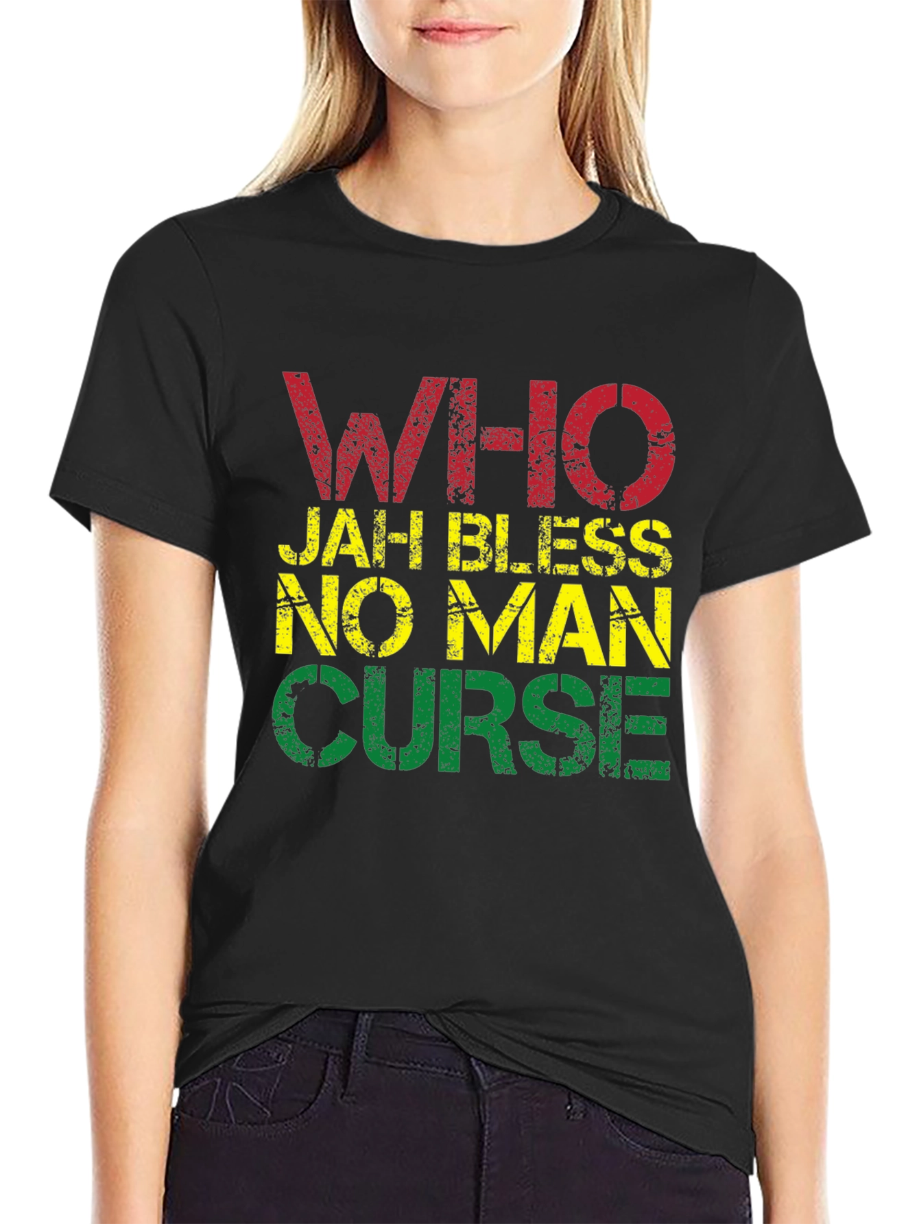 Rasta T-Shirt - Who Jah Bless No Man Curse