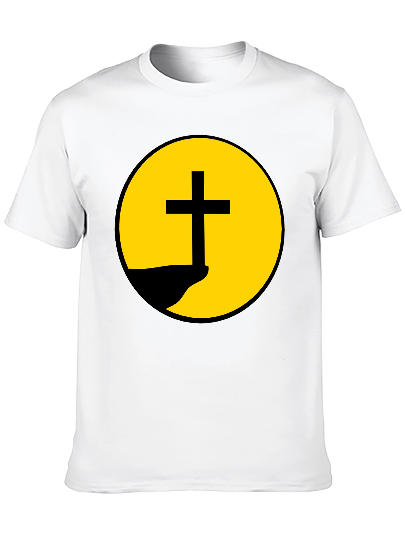 Christian Cross Graphic Black T-Shirt