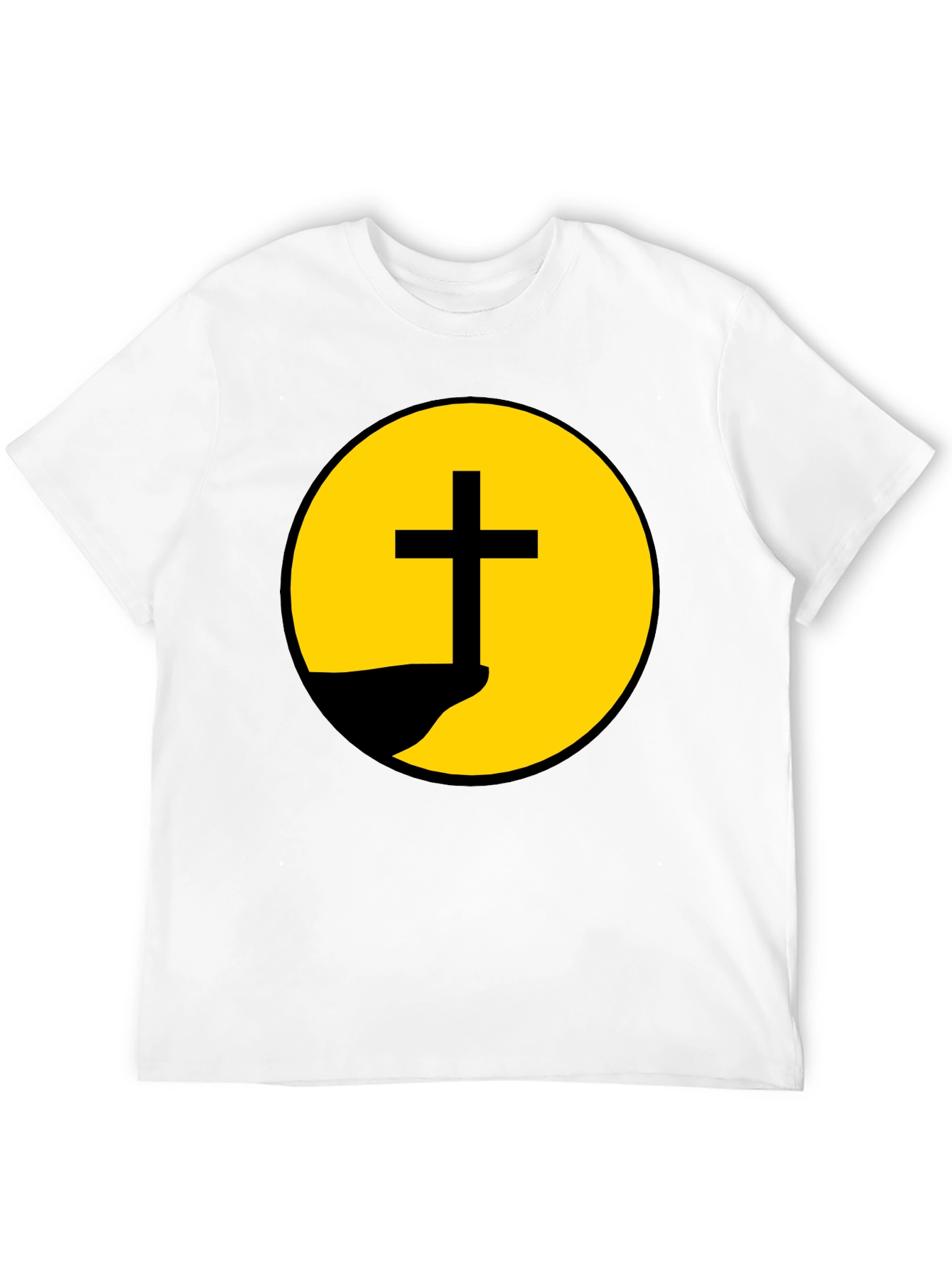 Christian Cross Graphic Black T-Shirt