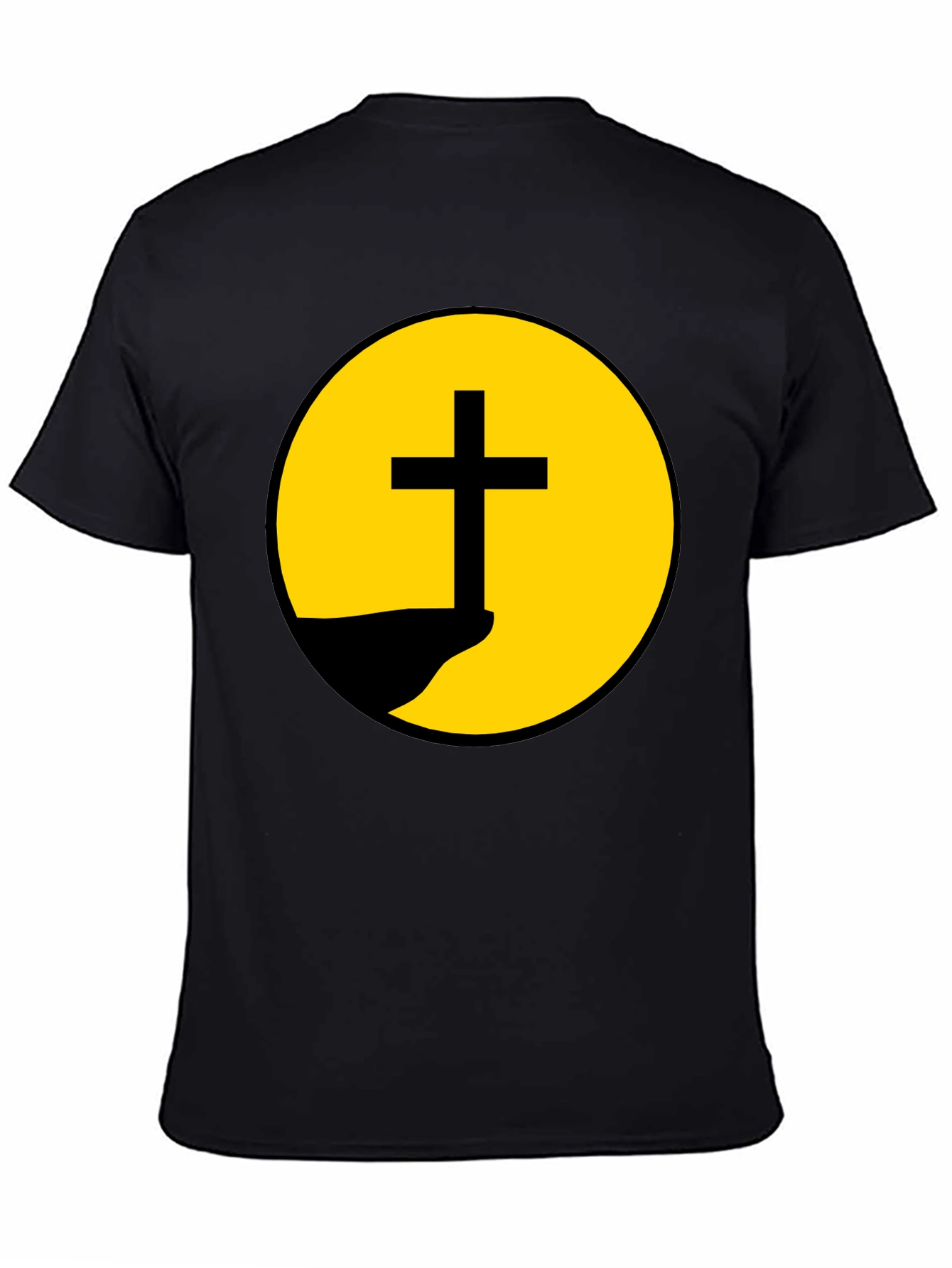 Christian Cross Graphic Black T-Shirt