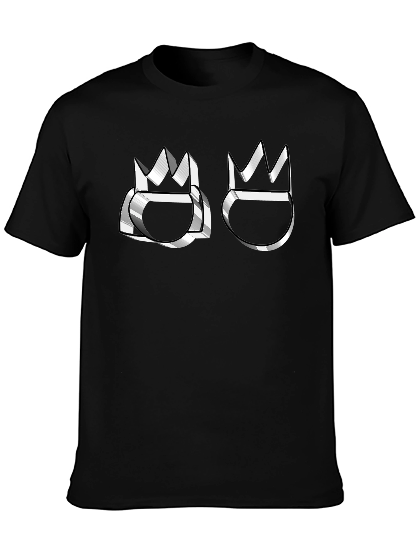Crown Emblem Graphic Black T-Shirt