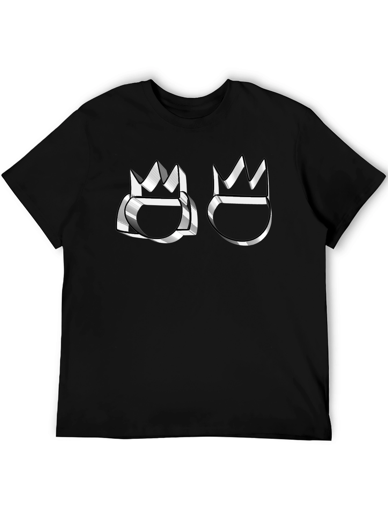 Crown Emblem Graphic Black T-Shirt