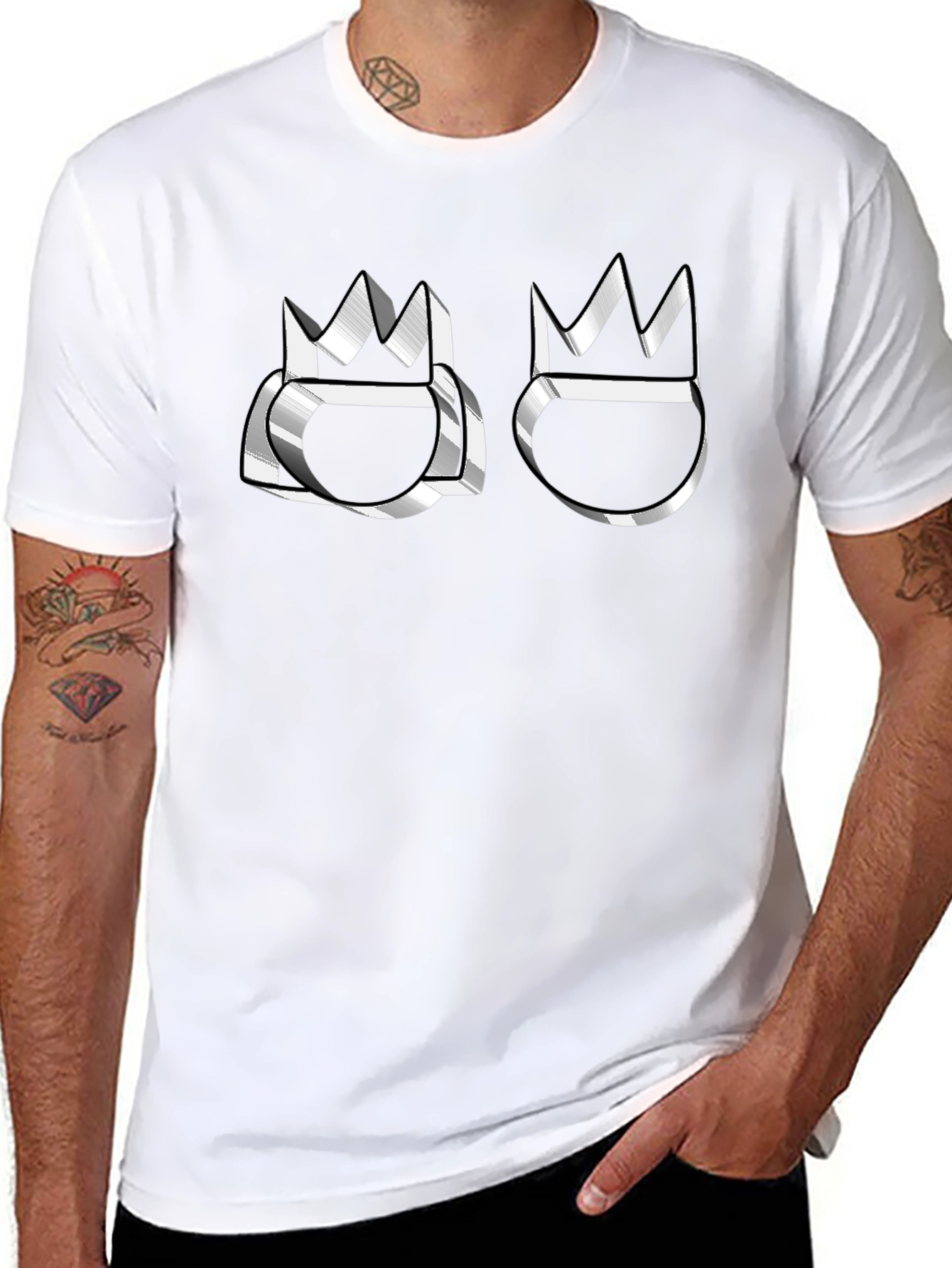 Crown Emblem Graphic Black T-Shirt