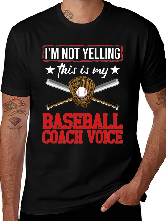 Baseball Coach Voice T-Shirt - Funny Graphic Tee