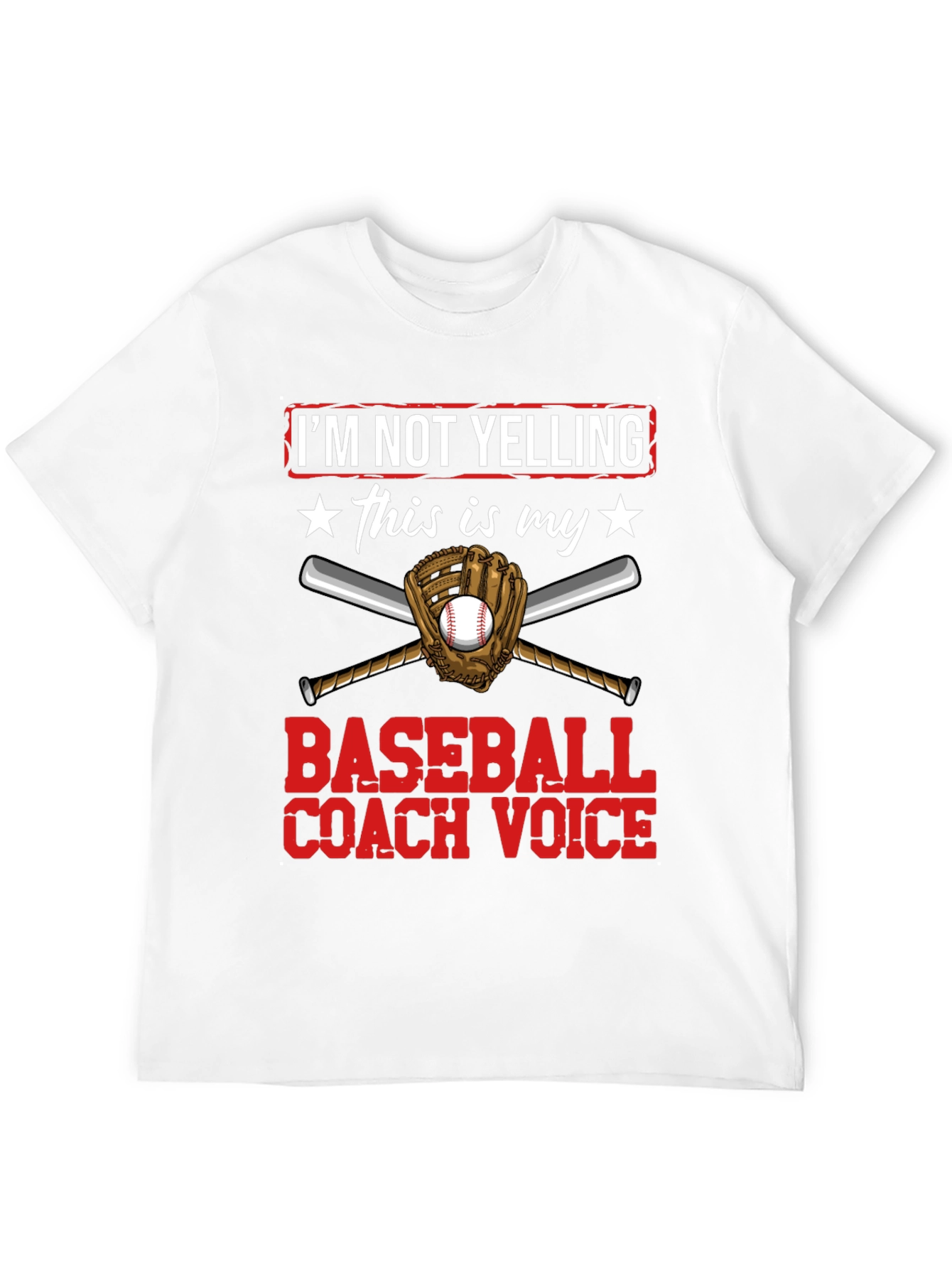 Baseball Coach Voice T-Shirt - Funny Graphic Tee