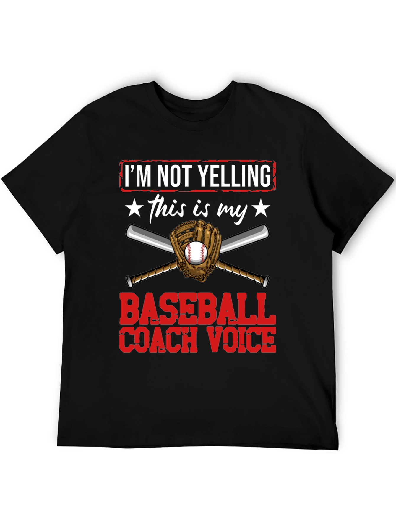 Baseball Coach Voice T-Shirt - Funny Graphic Tee
