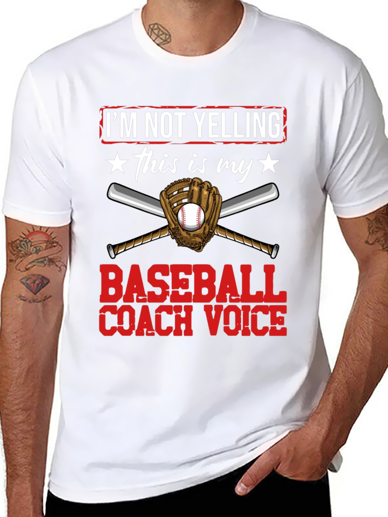 Baseball Coach Voice T-Shirt - Funny Graphic Tee