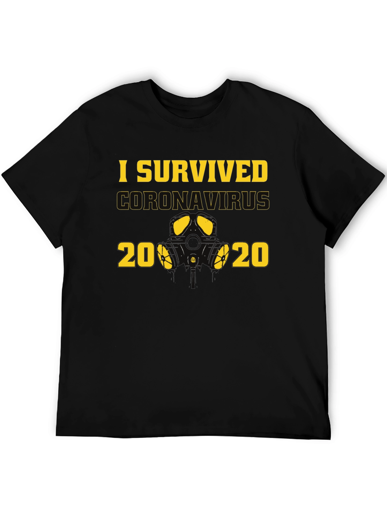 I Survived Coronavirus 2020 Black T-Shirt