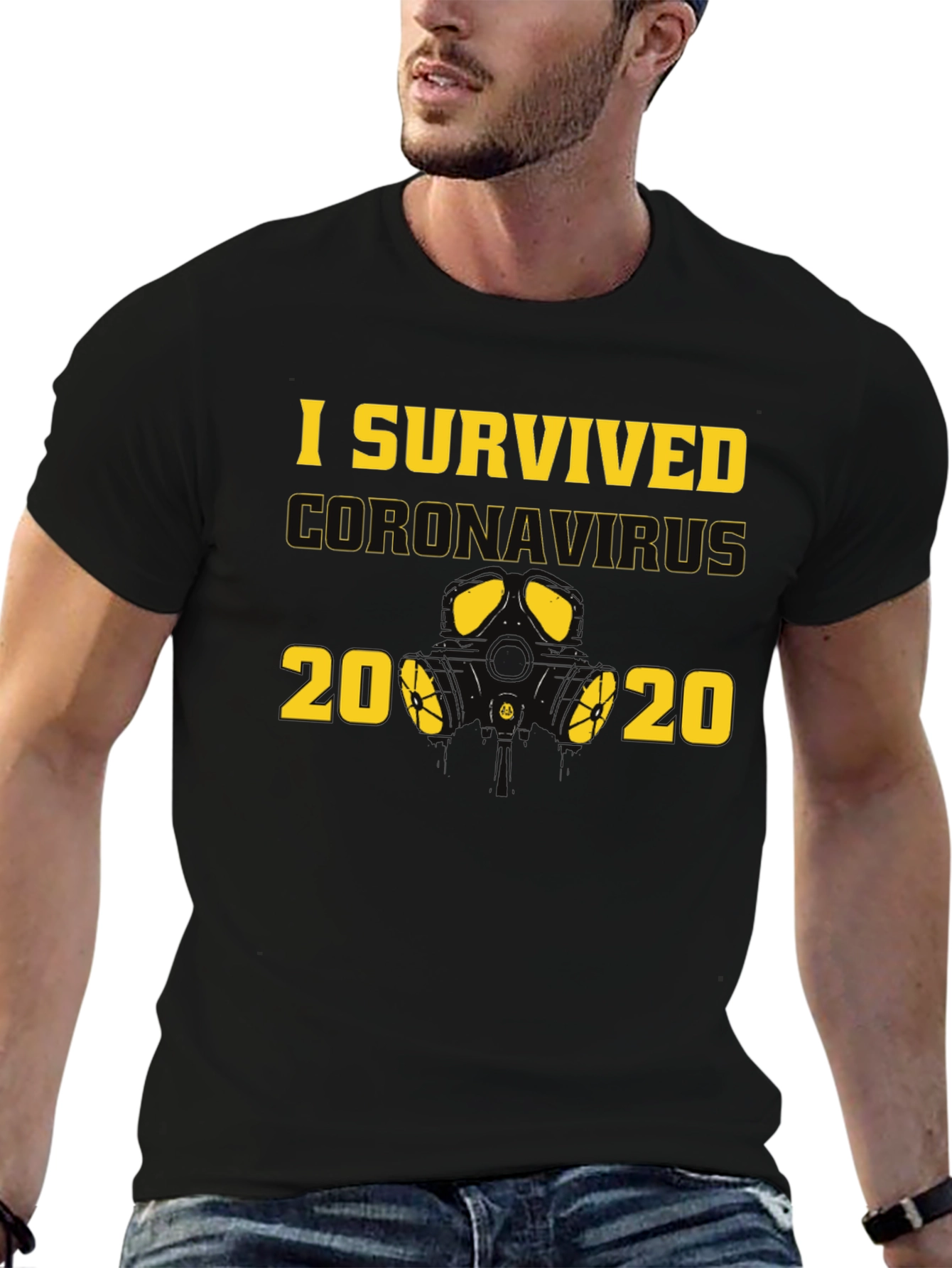 I Survived Coronavirus 2020 Black T-Shirt