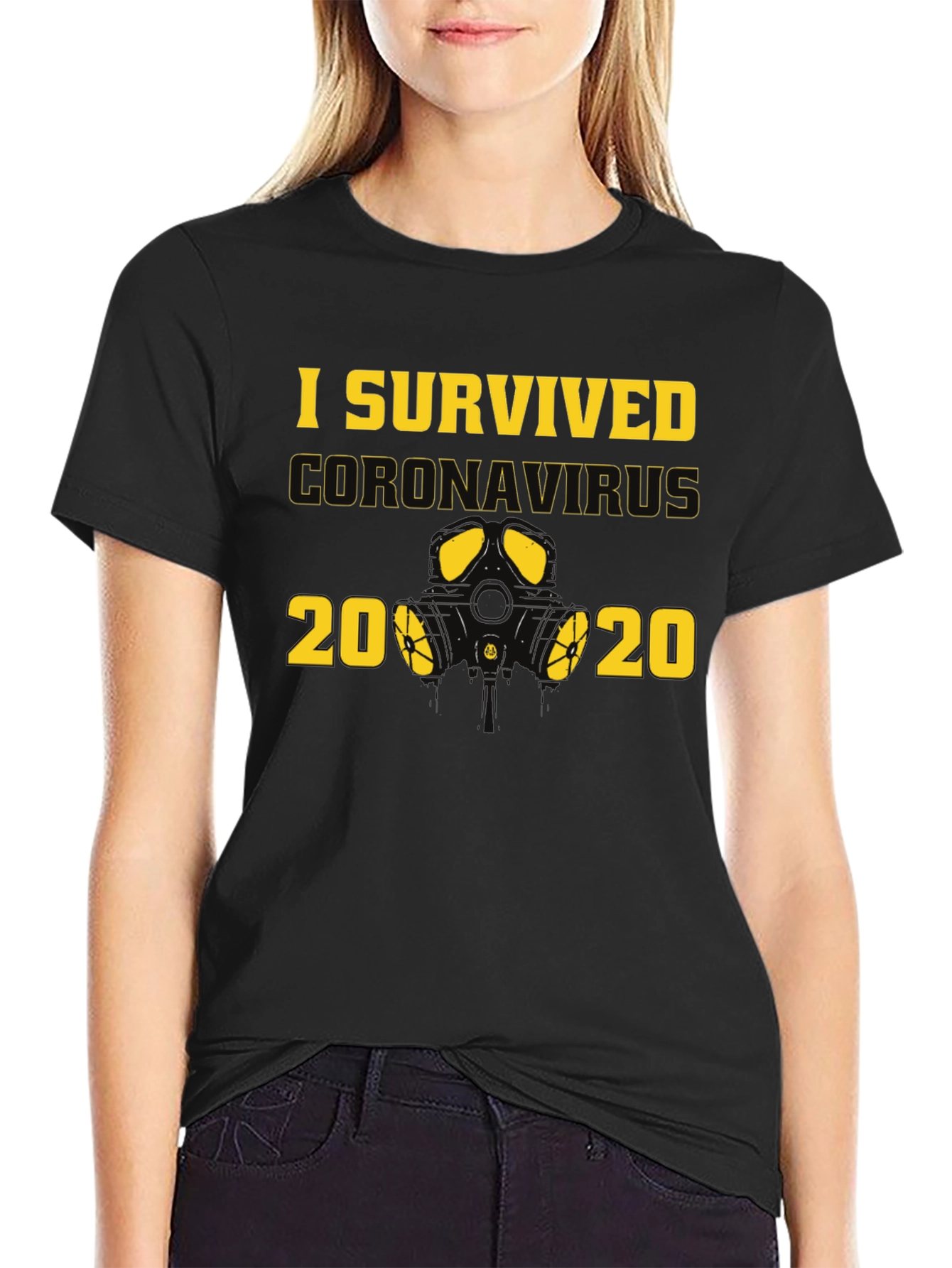 I Survived Coronavirus 2020 Black T-Shirt