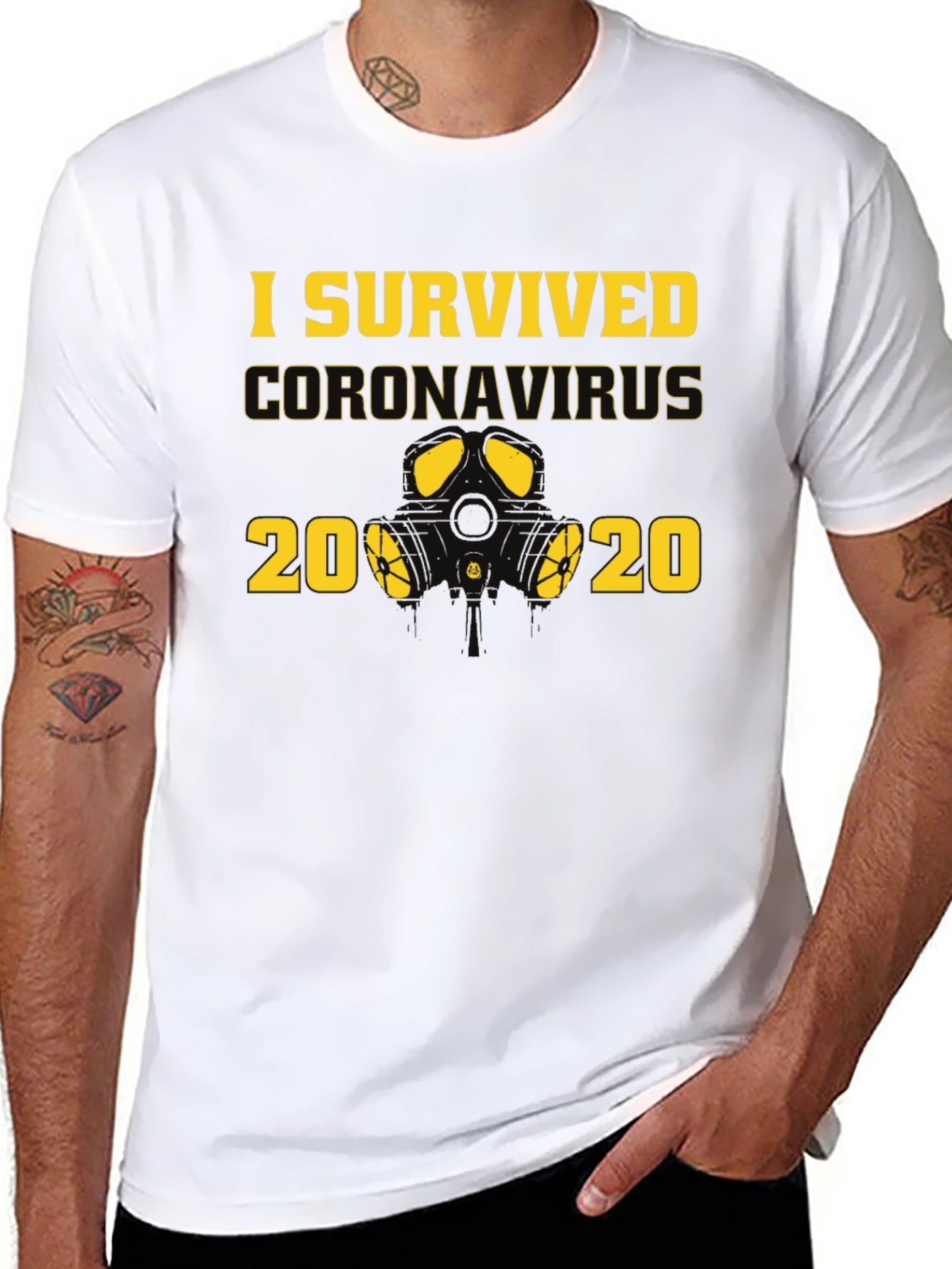 I Survived Coronavirus 2020 Black T-Shirt
