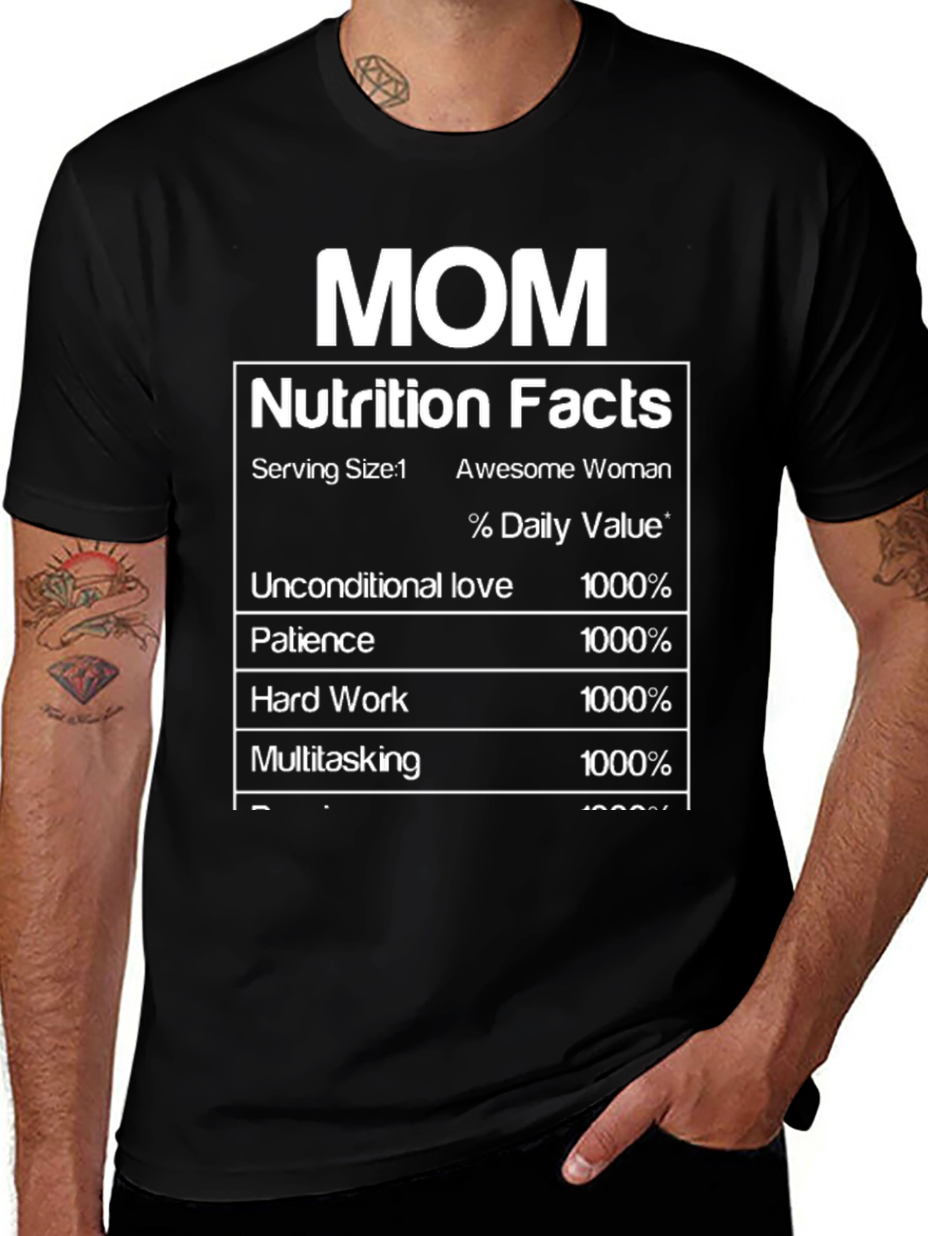 Mom Nutrition Facts T-Shirt - Awesome Mothers Day Gift