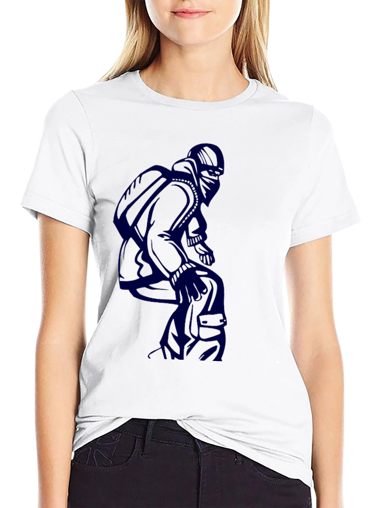 Urban Style Graphic Tee - Black