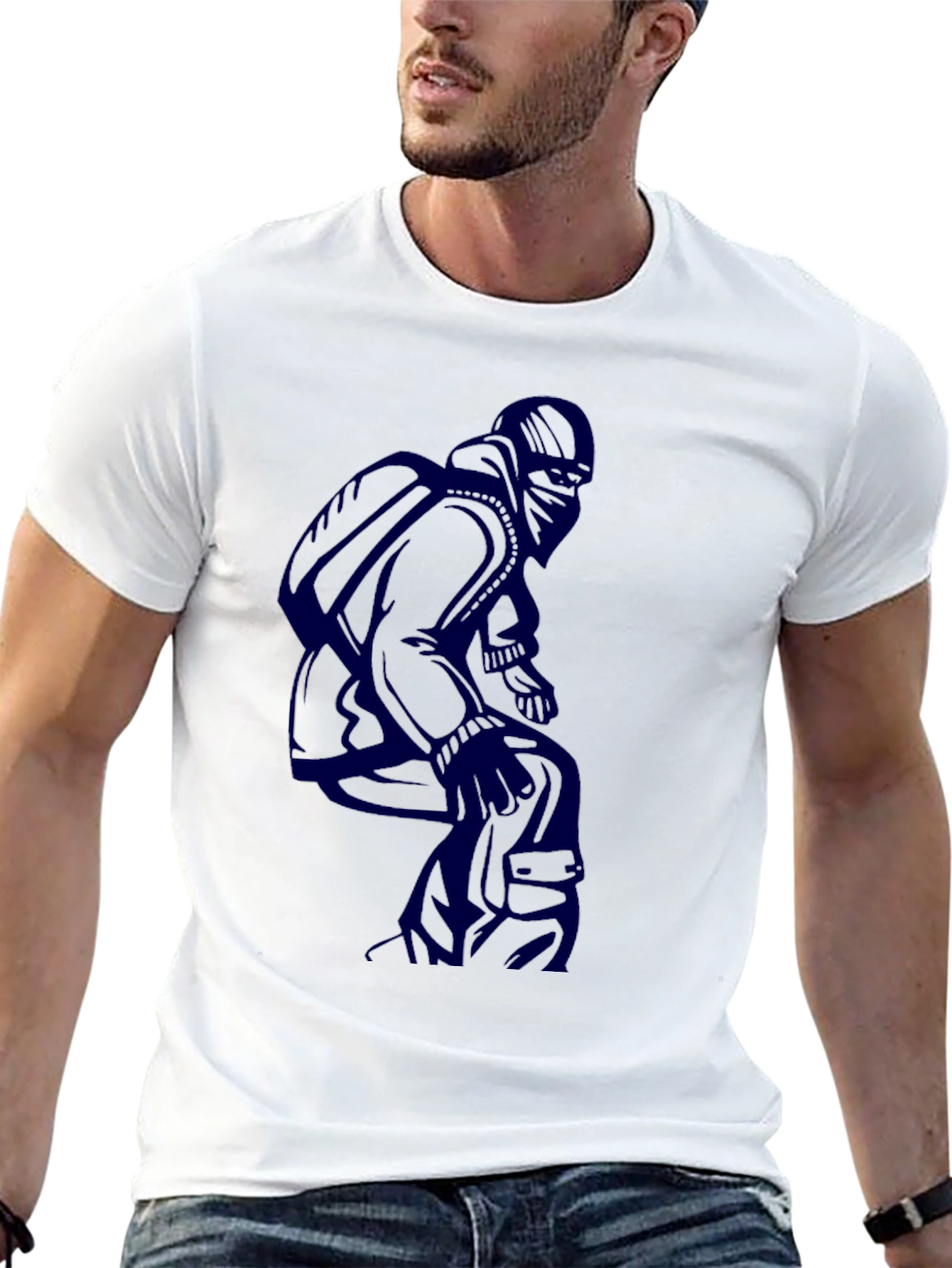 Urban Style Graphic Tee - Black