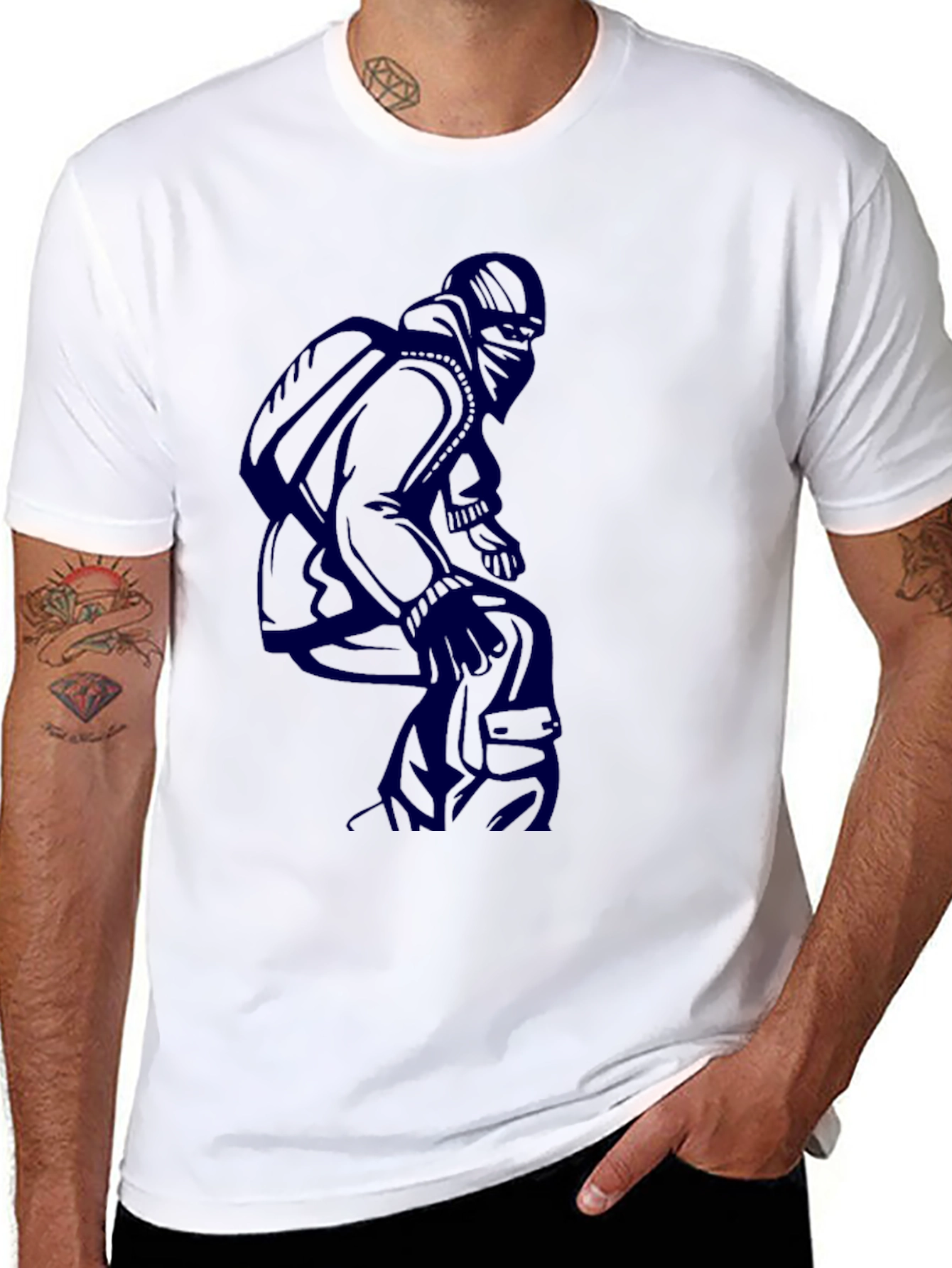 Urban Style Graphic Tee - Black