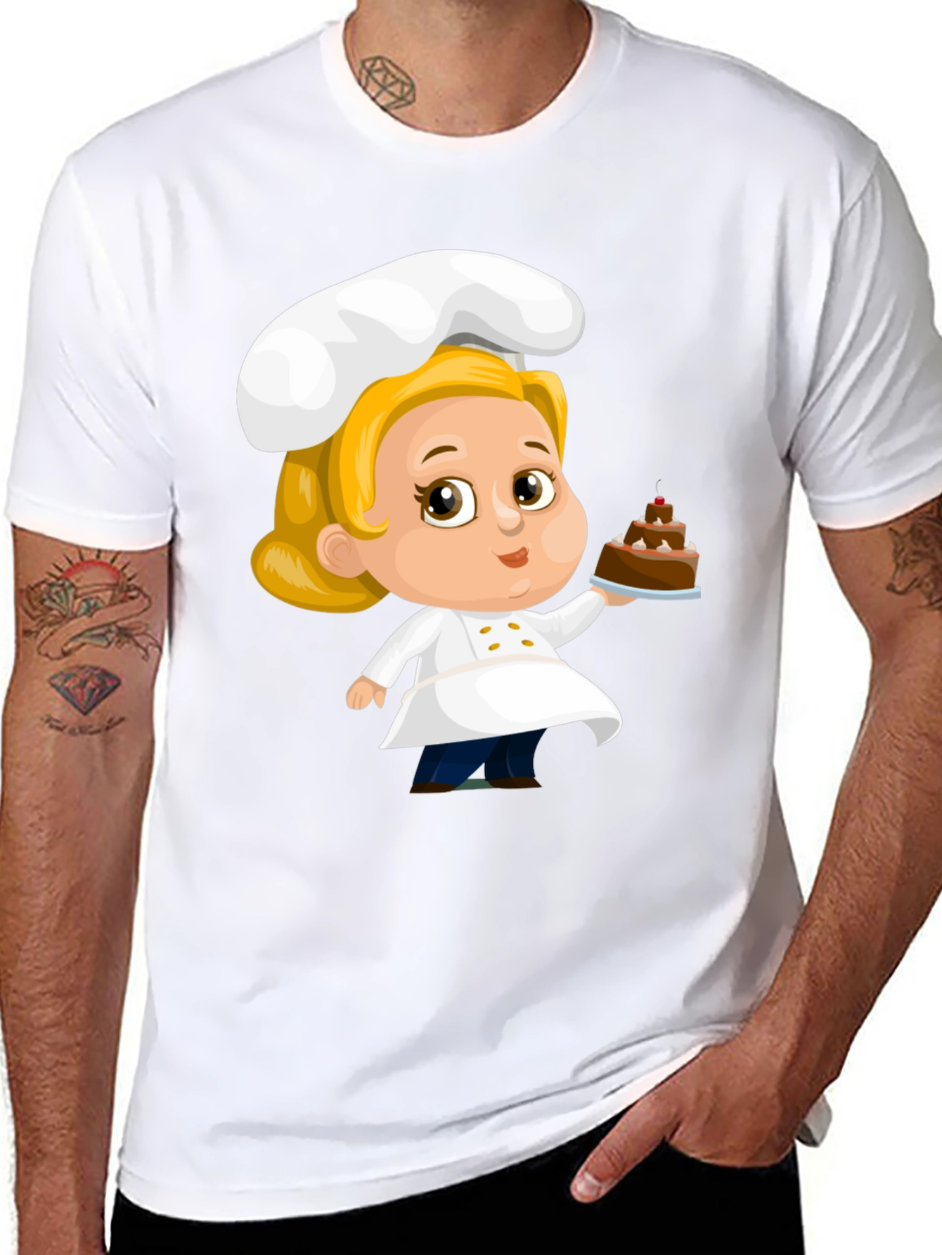 Chef Cartoon Graphic T-Shirt