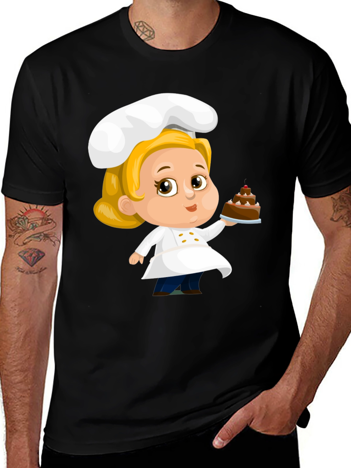 Chef Cartoon Graphic T-Shirt