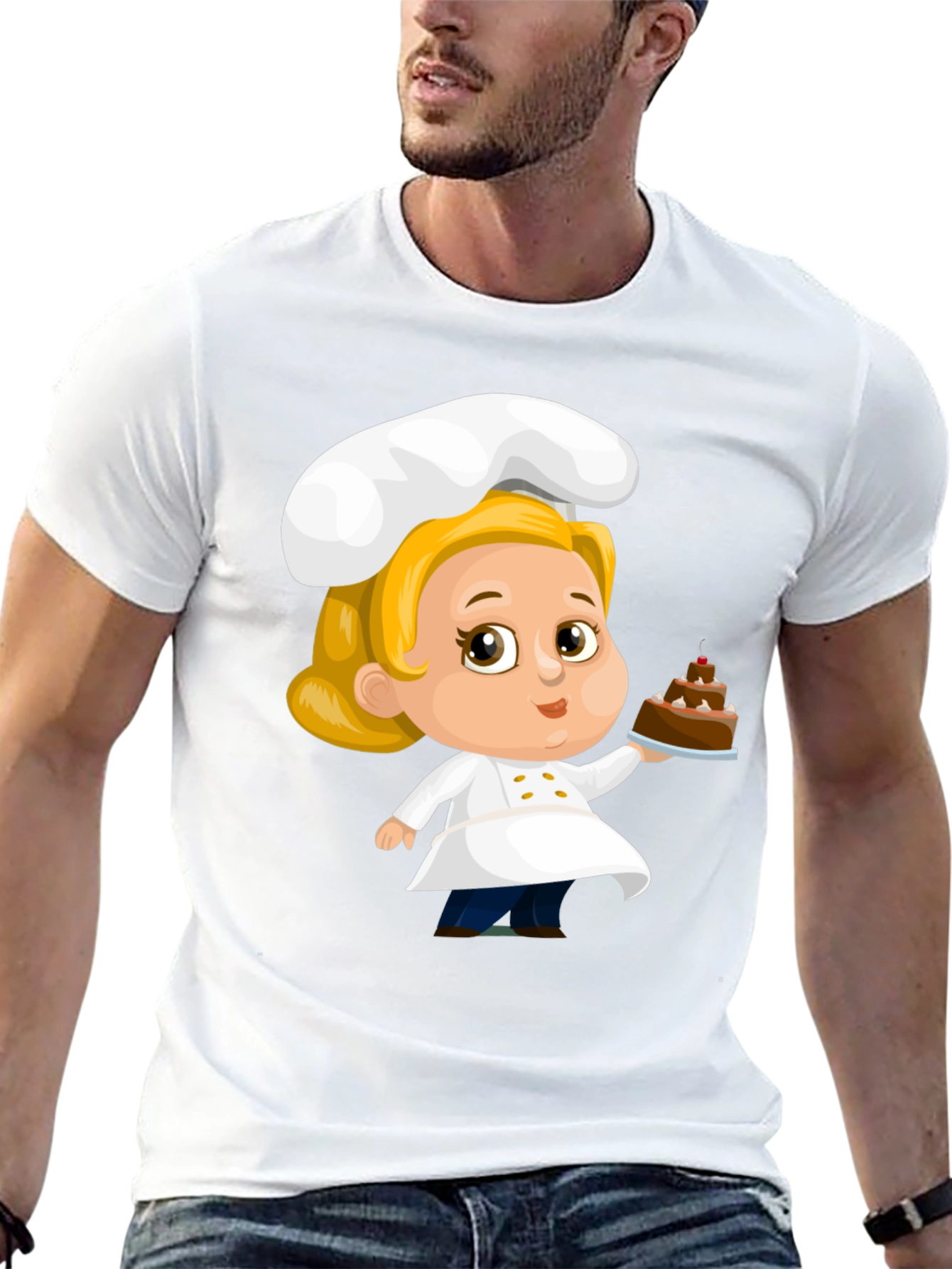 Chef Cartoon Graphic T-Shirt