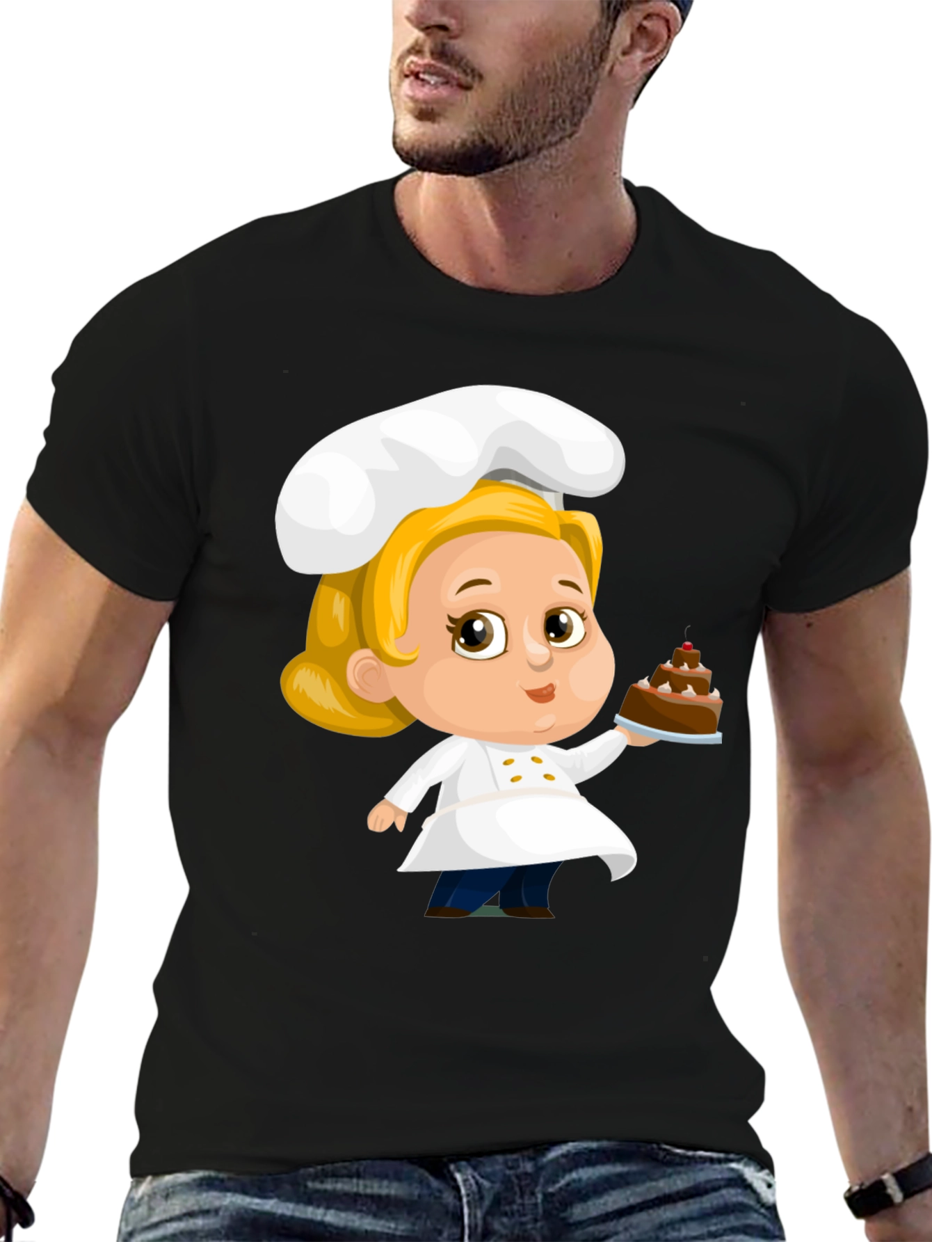 Chef Cartoon Graphic T-Shirt
