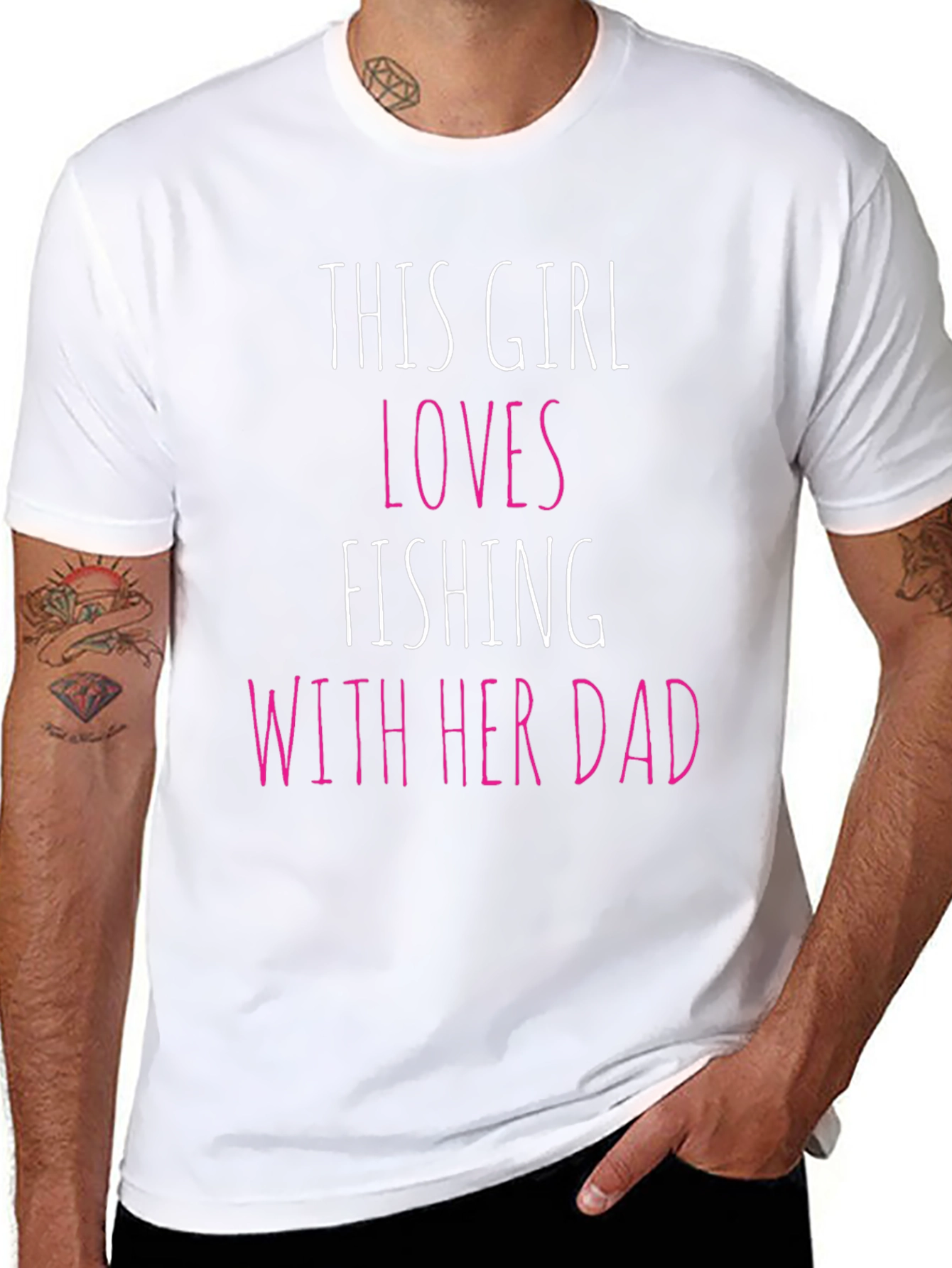 This Girl Loves Fishing With Her Dad Graphic Tee