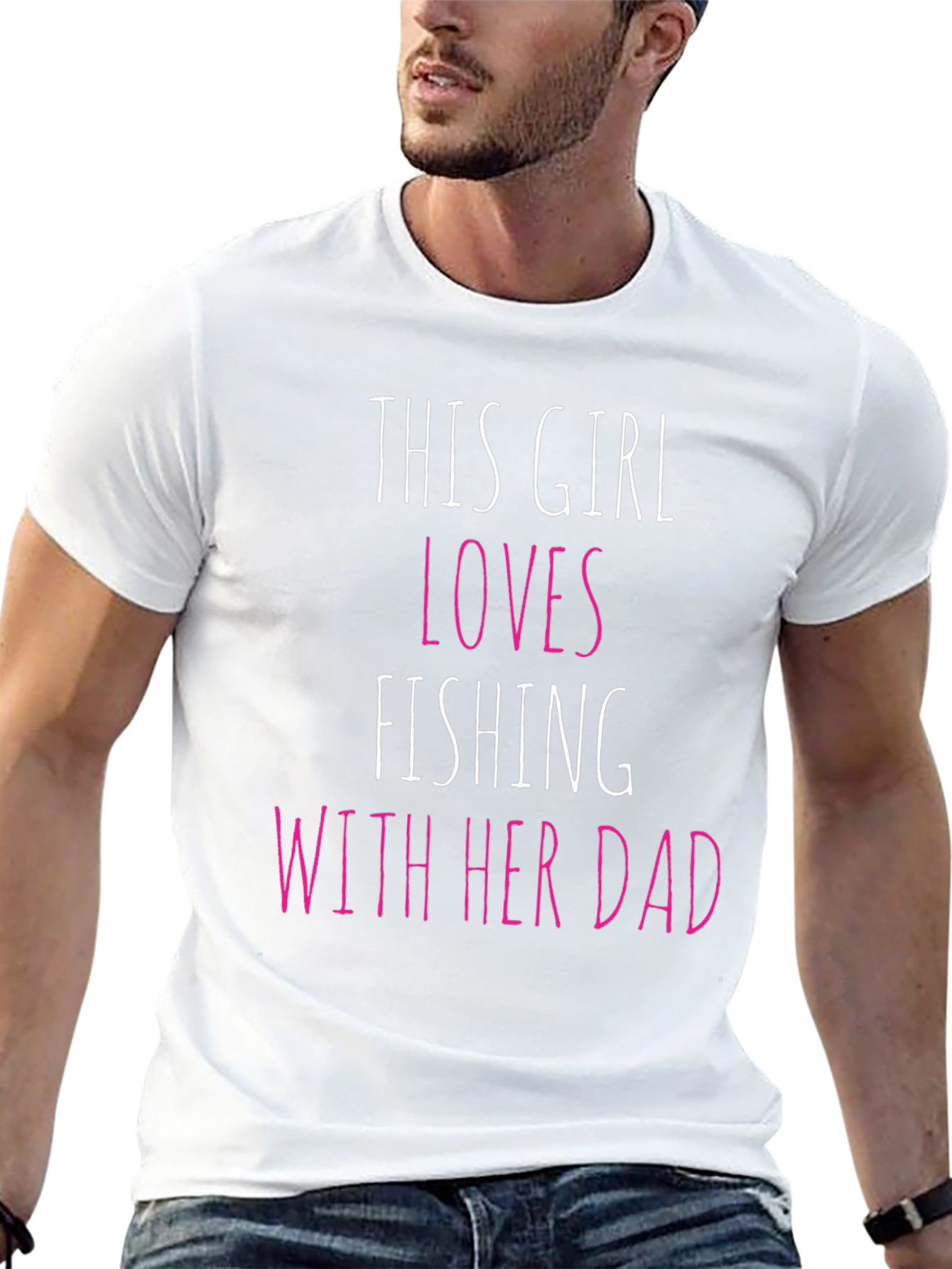 This Girl Loves Fishing With Her Dad Graphic Tee