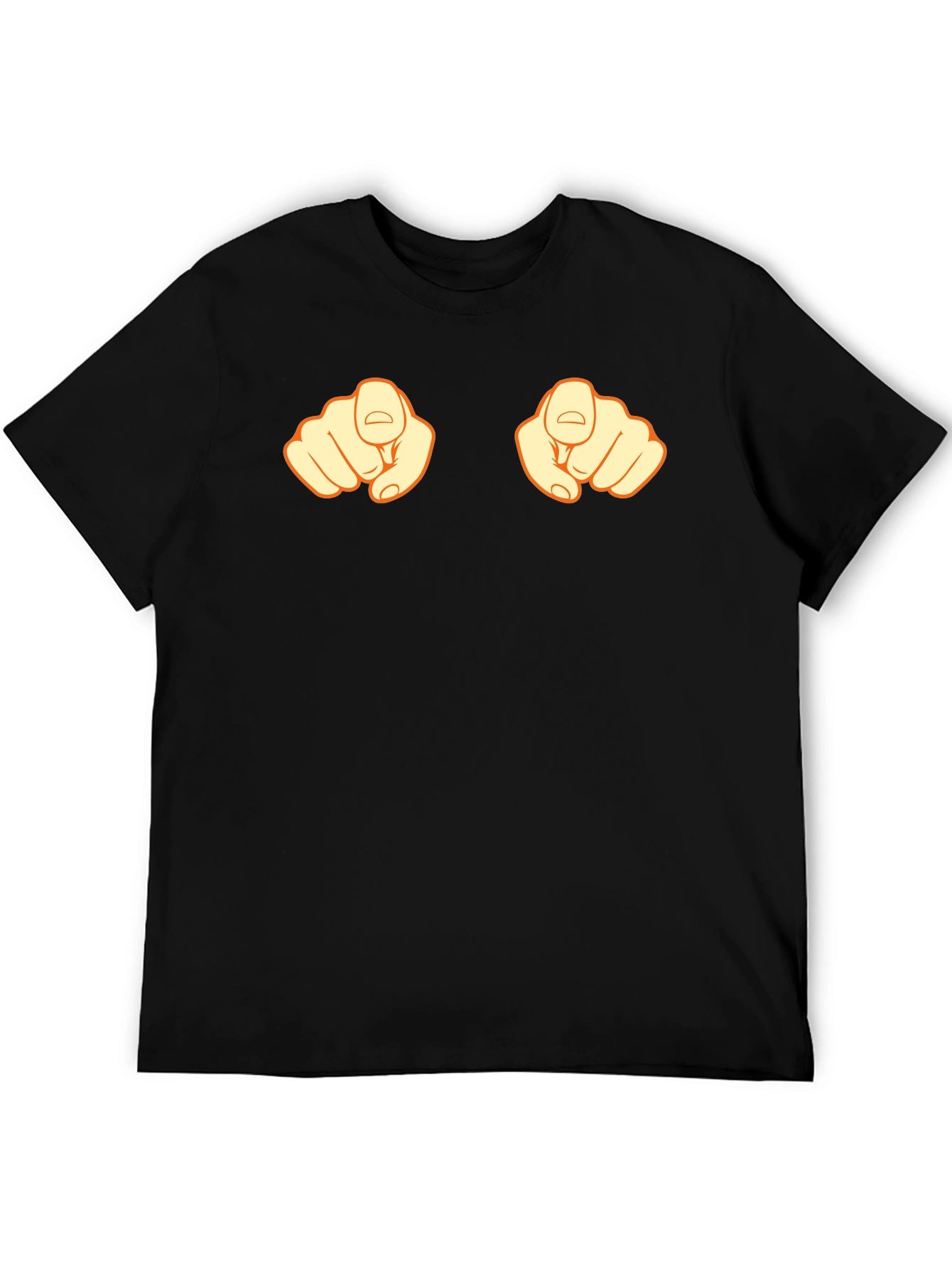 Pointing Fingers Graphic Tee - Black