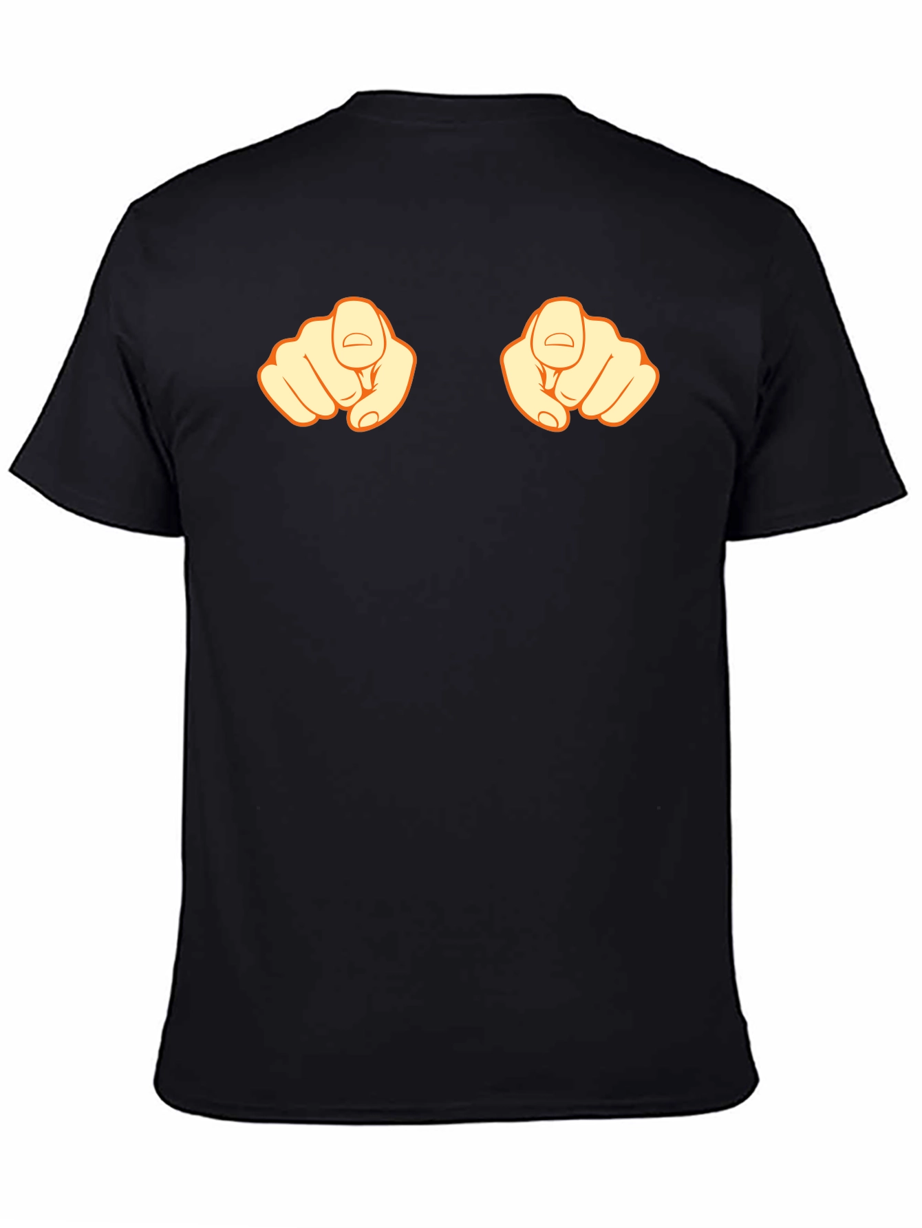 Pointing Fingers Graphic Tee - Black