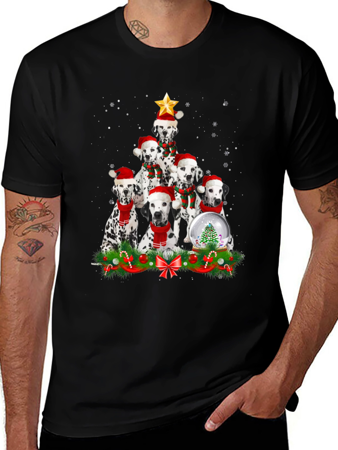 Dalmatian Christmas Tree T-Shirt