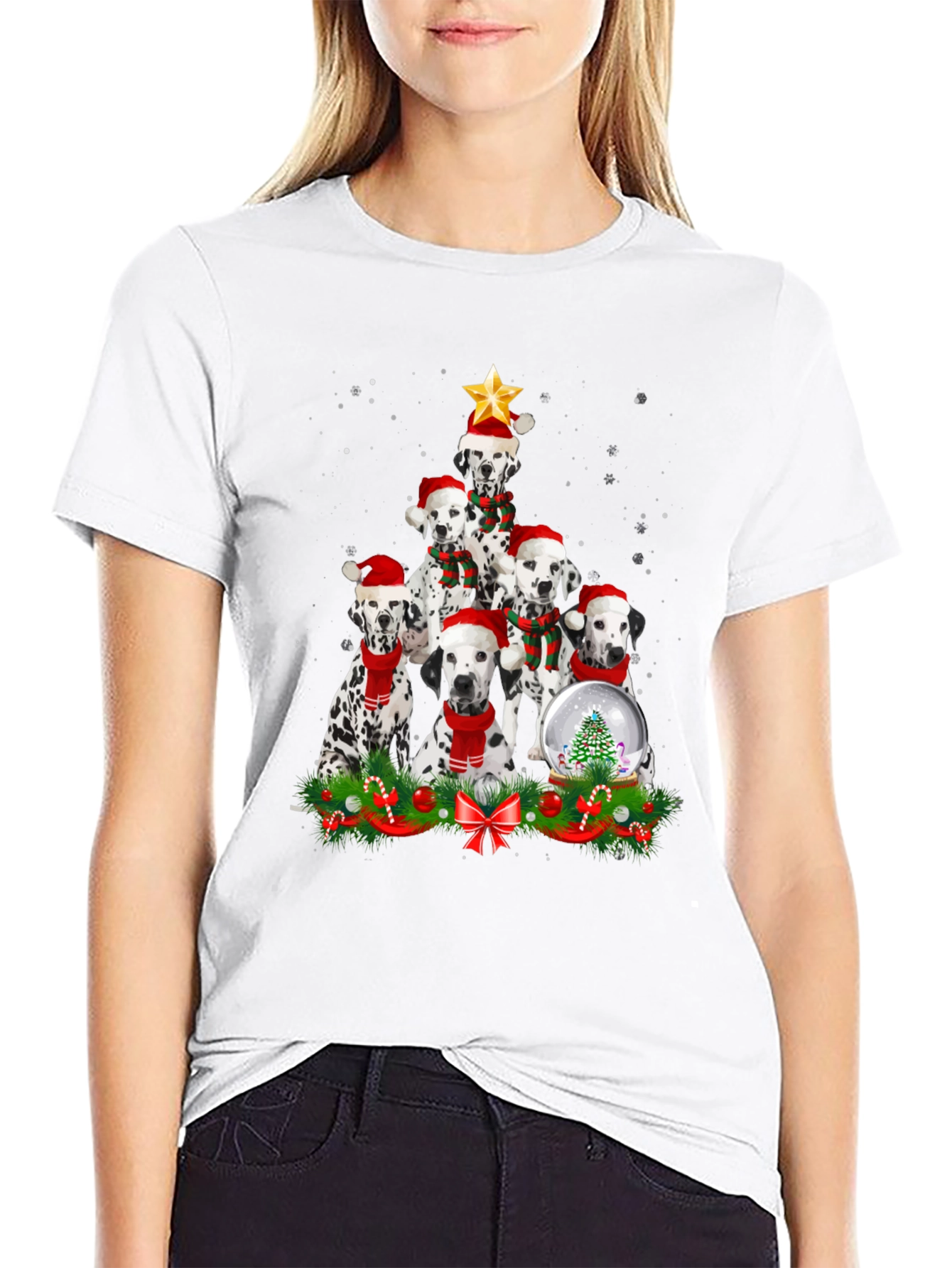 Dalmatian Christmas Tree T-Shirt