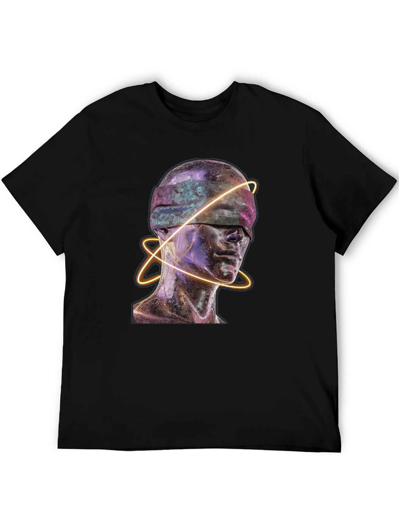 Abstract Blindfolded Head Graphic Tee