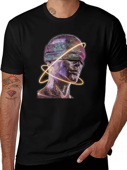Abstract Blindfolded Head Graphic Tee