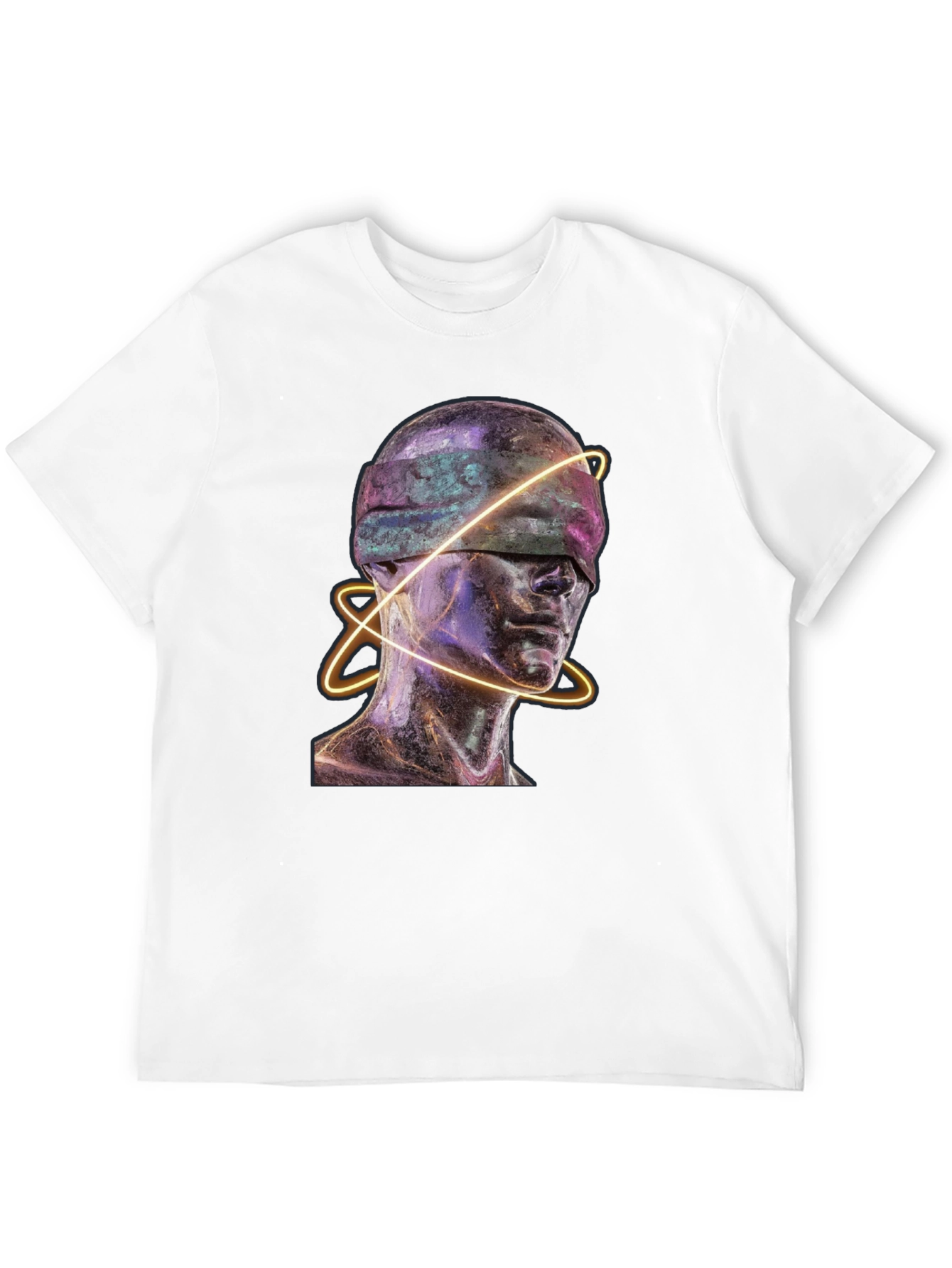 Abstract Blindfolded Head Graphic Tee