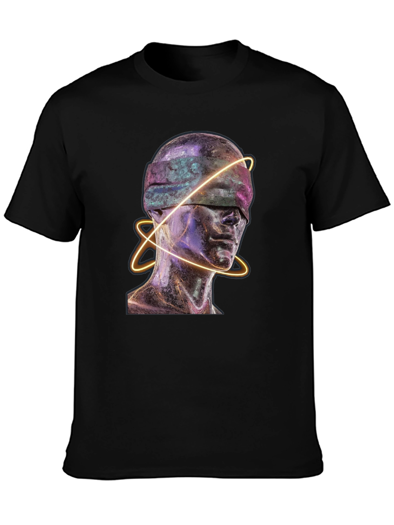 Abstract Blindfolded Head Graphic Tee
