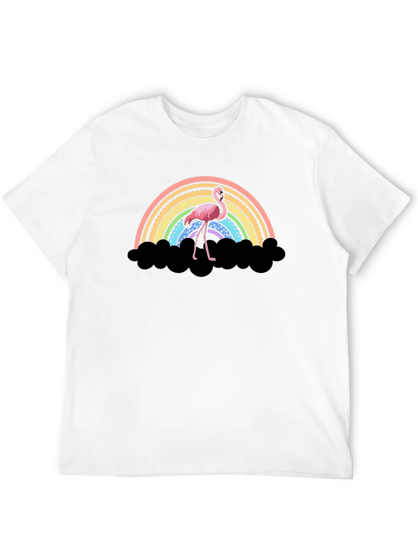 Flamingo Rainbow T-Shirt - Unique Graphic Tee