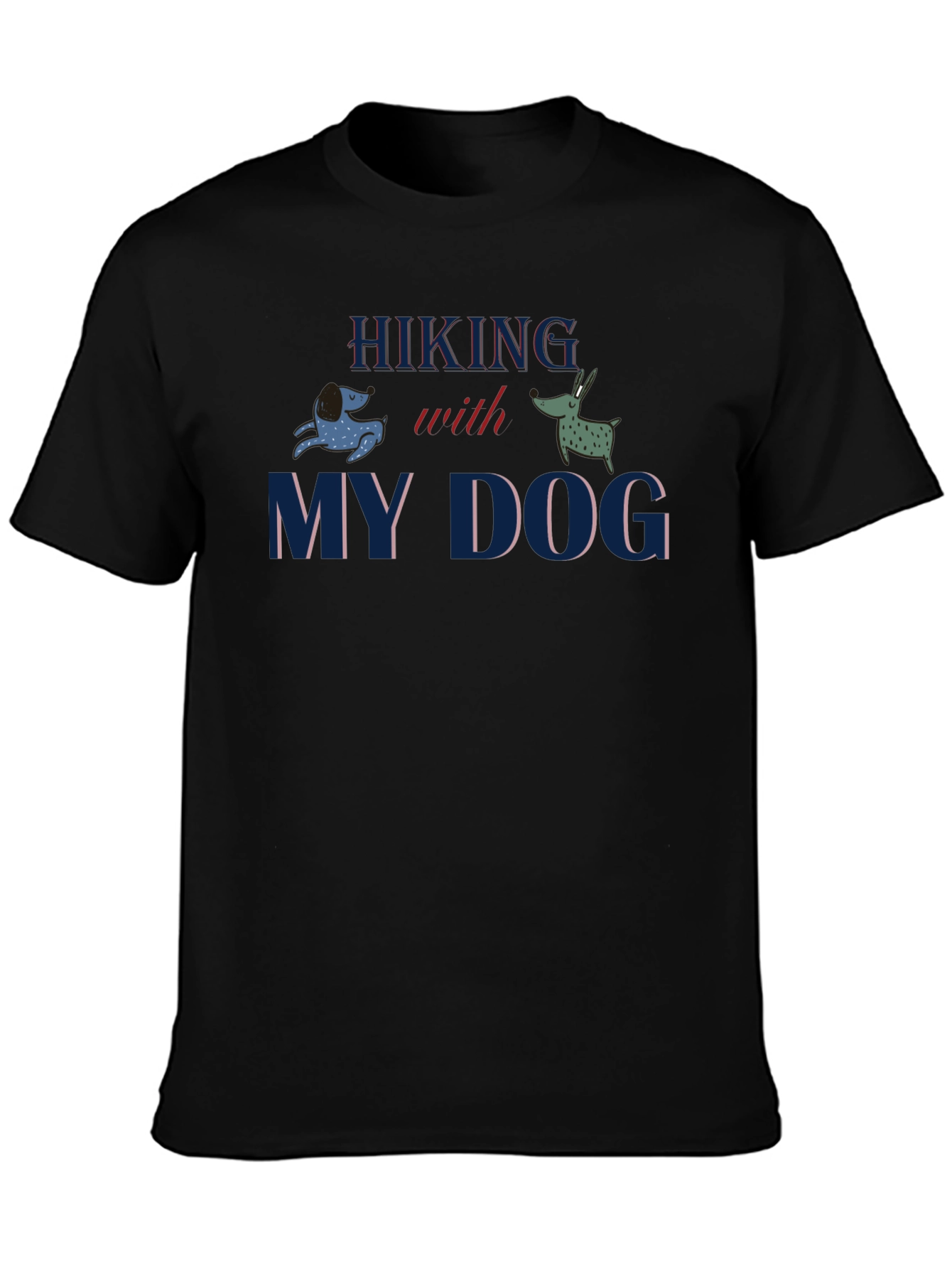 Hiking With My Dog Graphic T-Shirt