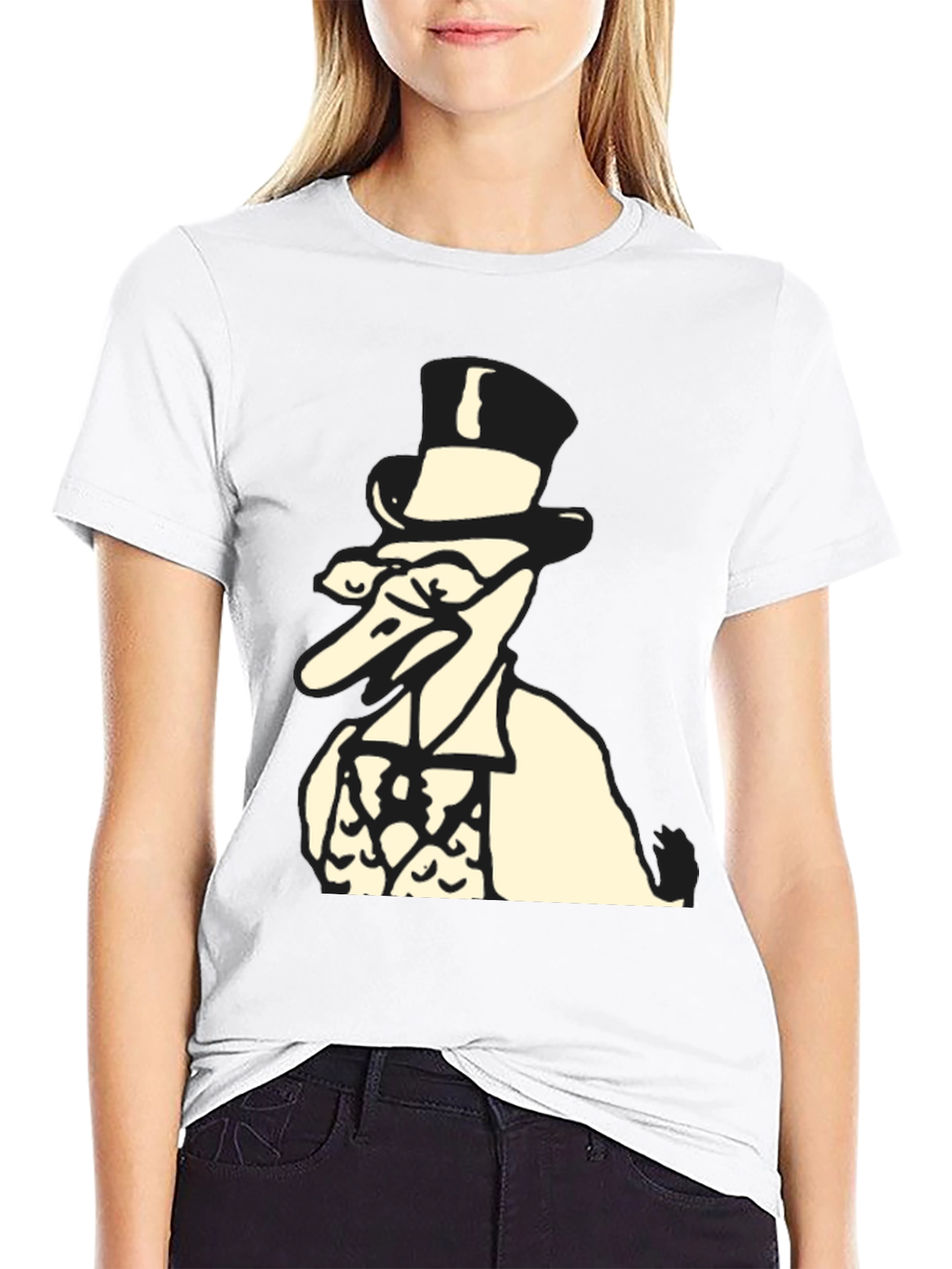Top Hat Duck Black T-Shirt