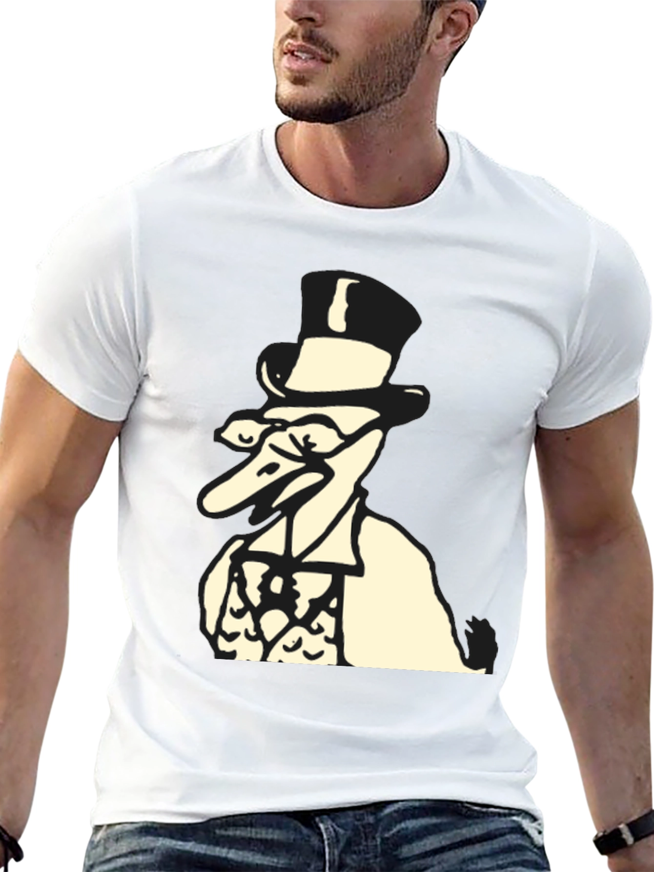 Top Hat Duck Black T-Shirt