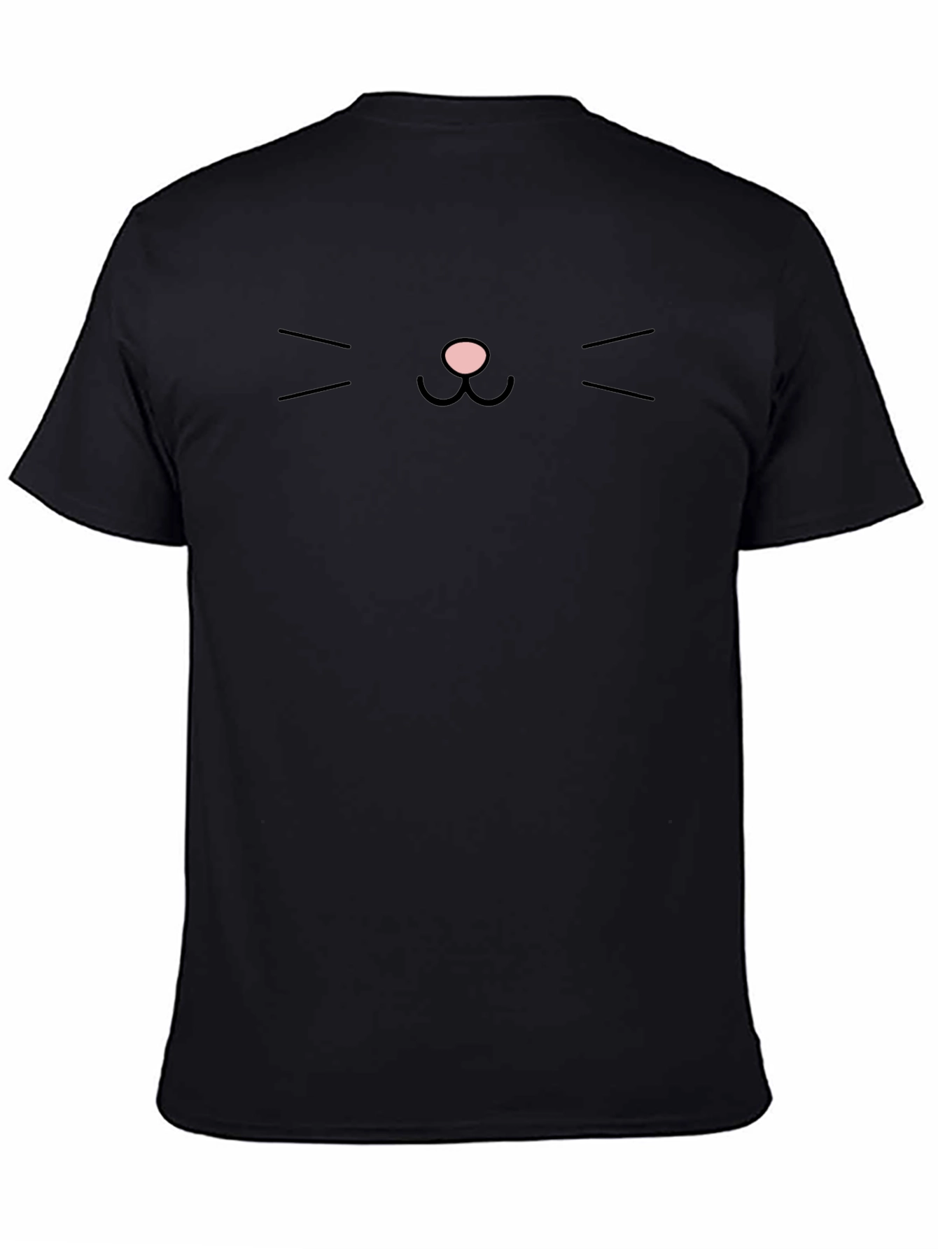 Cute Cat Face Black T-Shirt