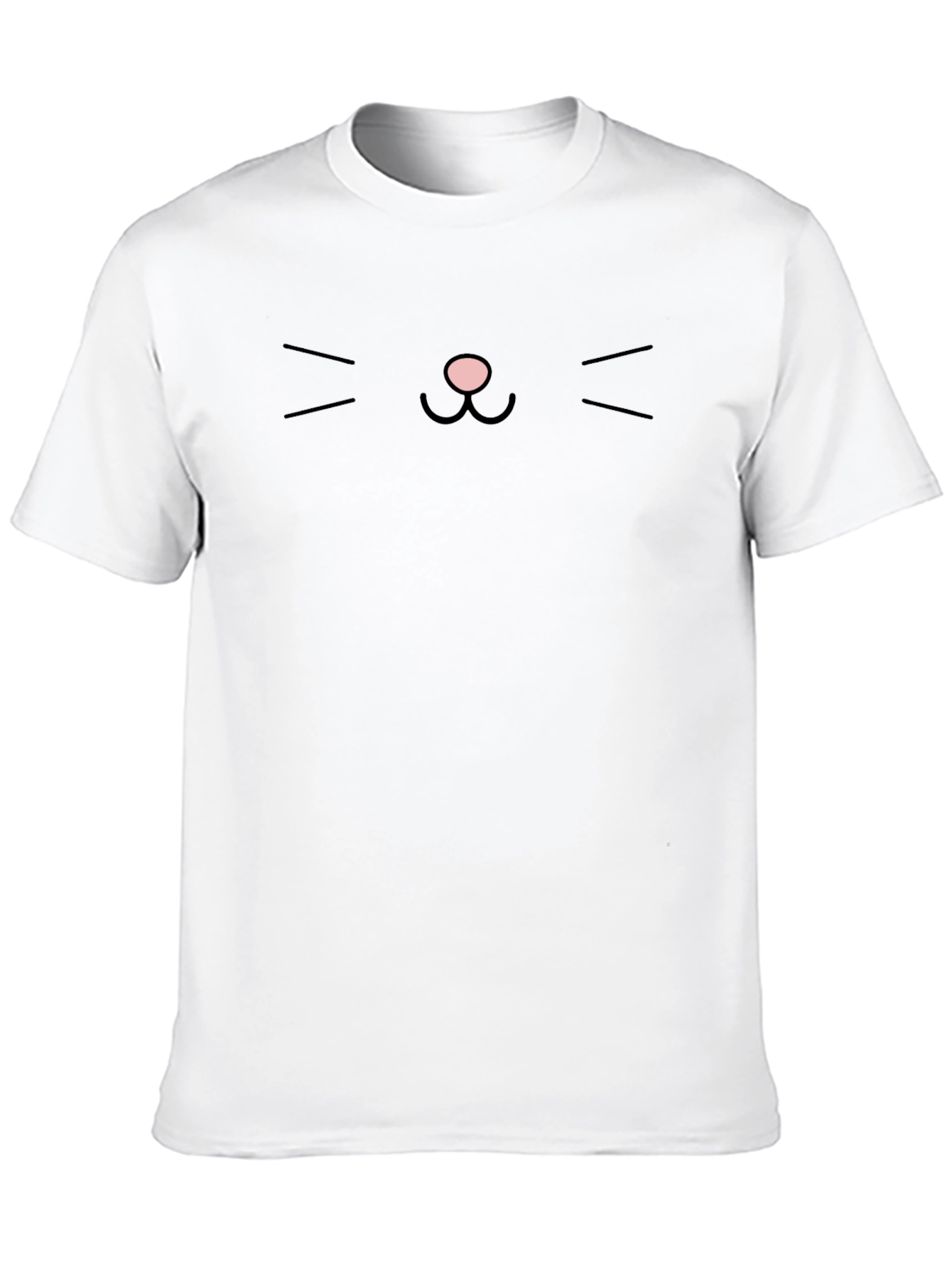 Cute Cat Face Black T-Shirt