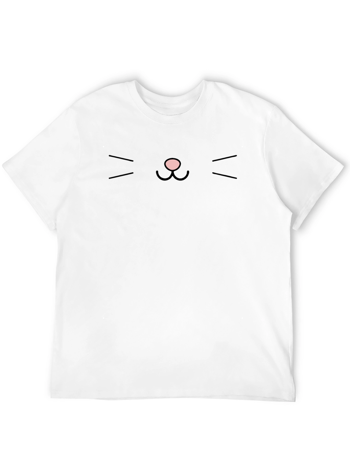 Cute Cat Face Black T-Shirt